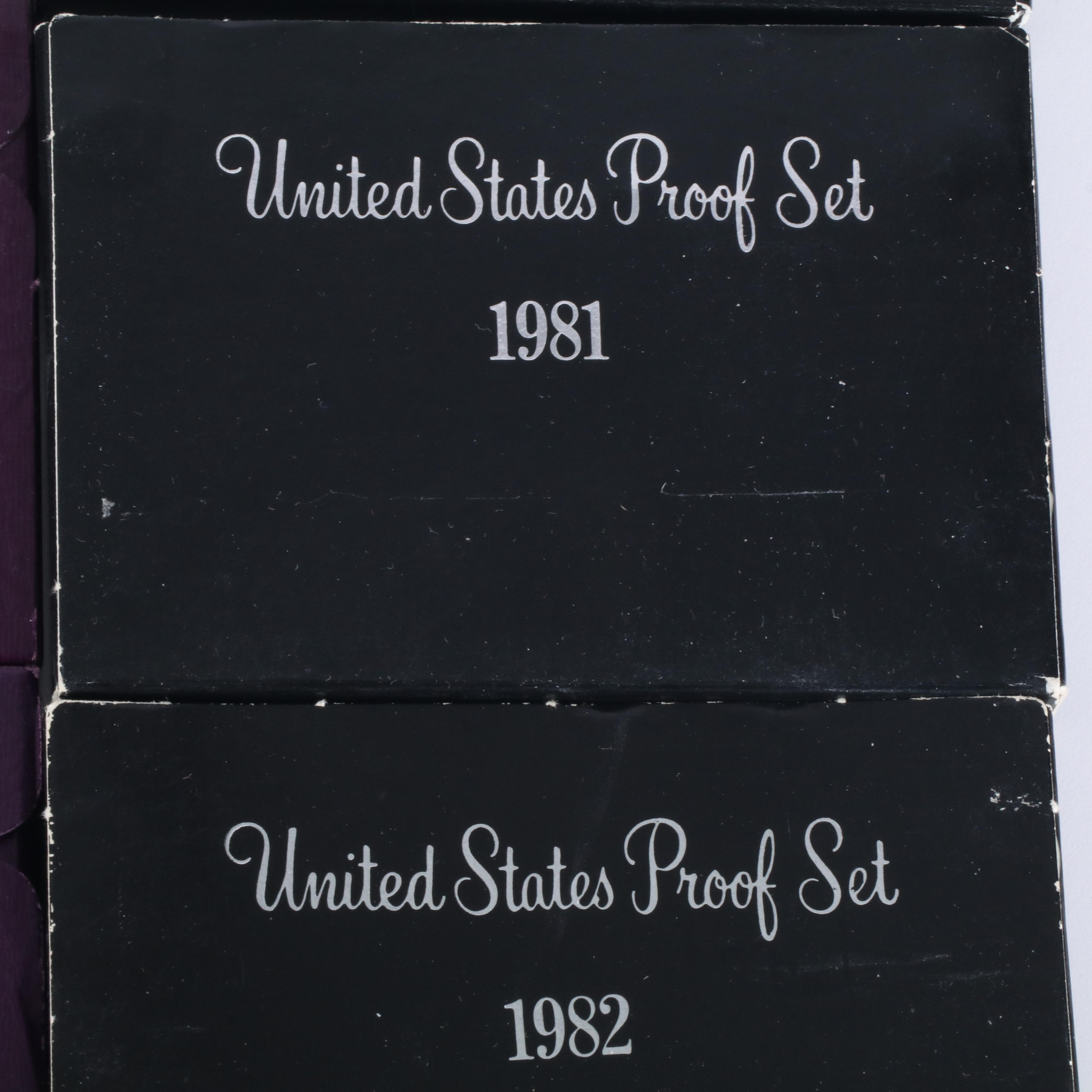Thirty-Two Different United States Modern Proof Sets 1970-2004