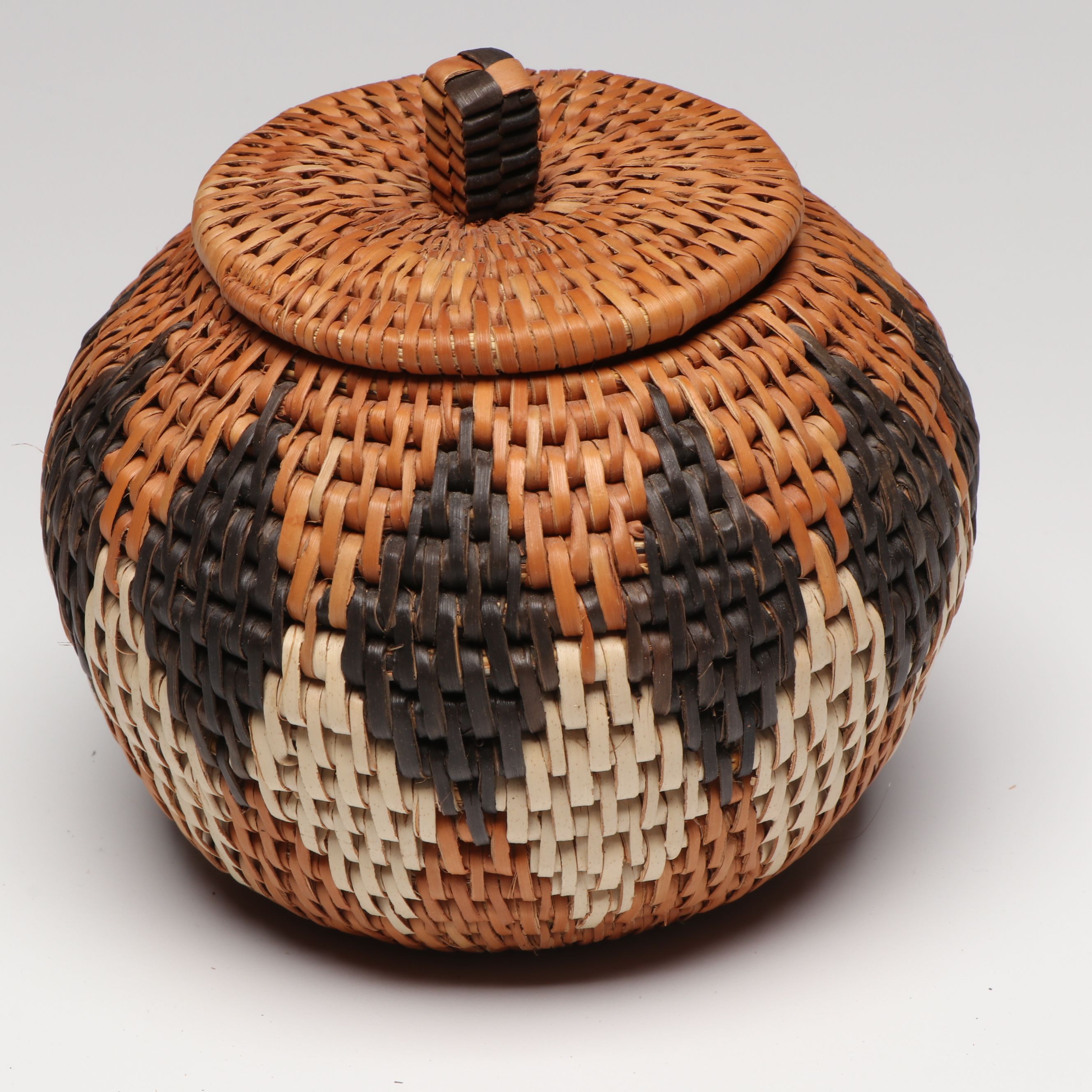 Themban Mkhwanazi and Other Zulu Ilala Palm Lidded Baskets