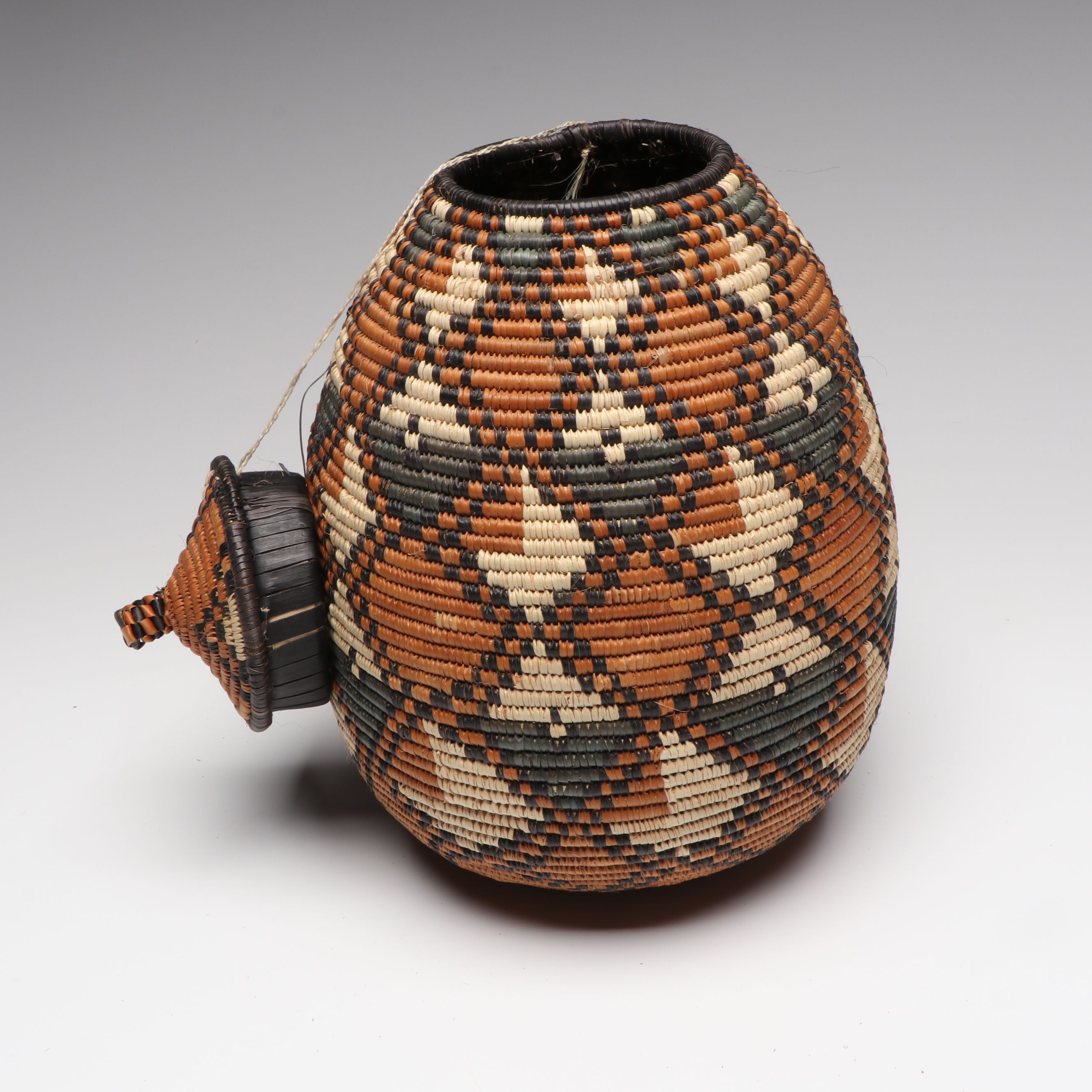 Themban Mkhwanazi and Other Zulu Ilala Palm Lidded Baskets