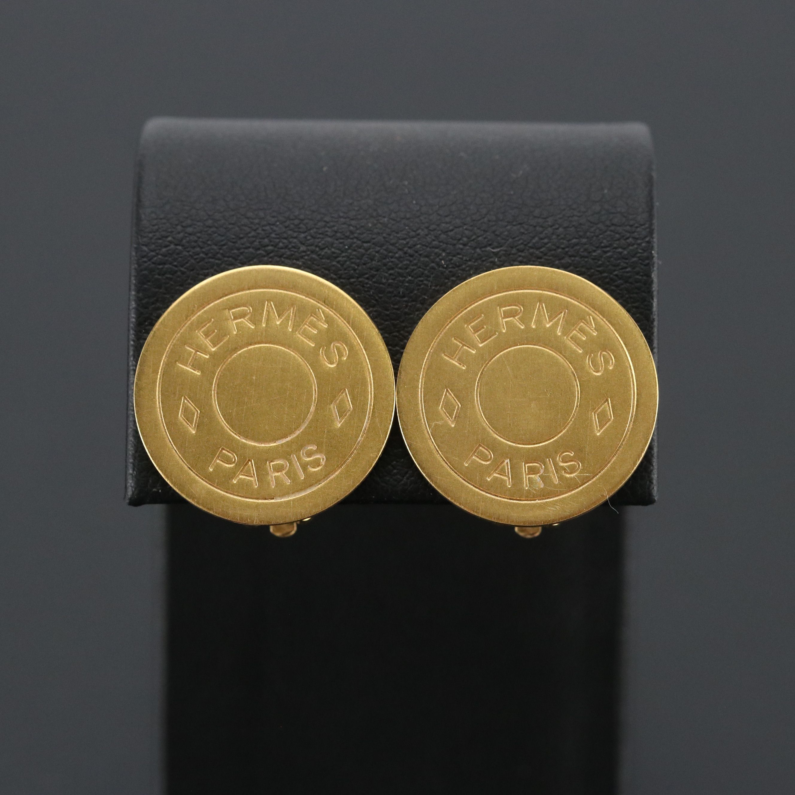 Hermès Clou de Selle Clip Earrings