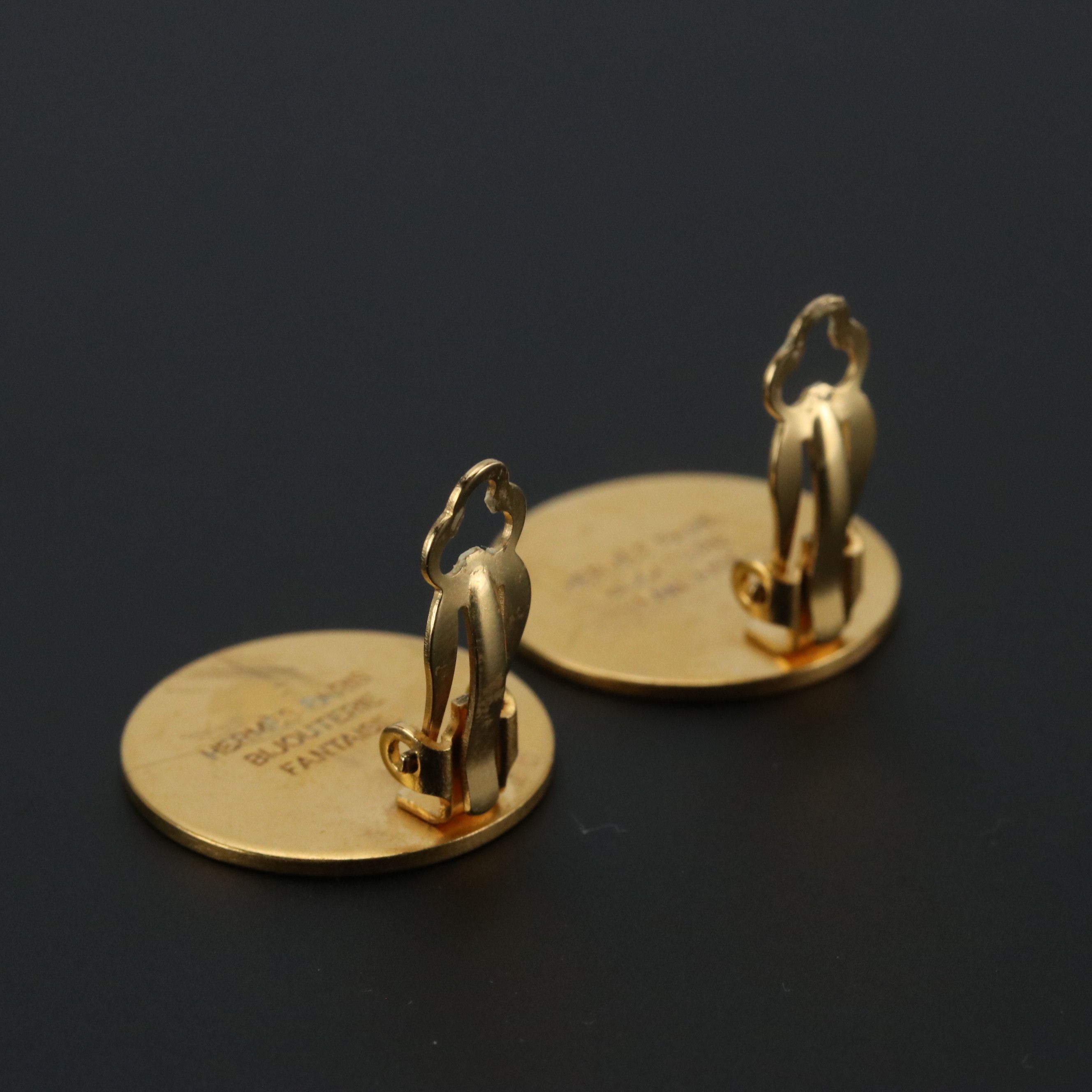 Hermès Clou de Selle Clip Earrings