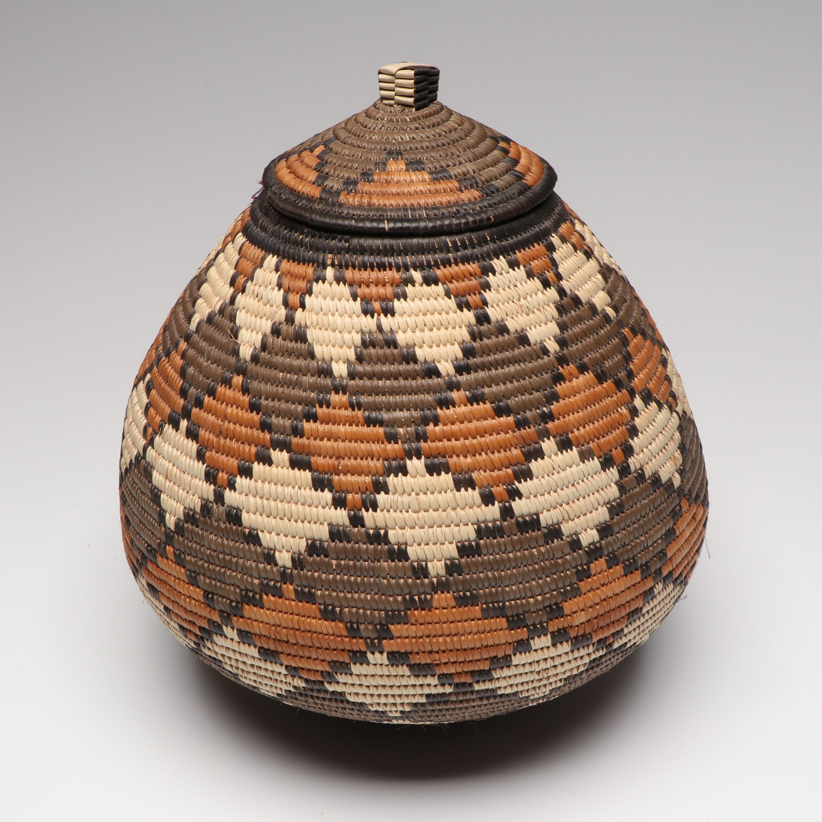 Sebenzilo Xulu and Other Zulu Hand-Woven Ilala Palm Baskets