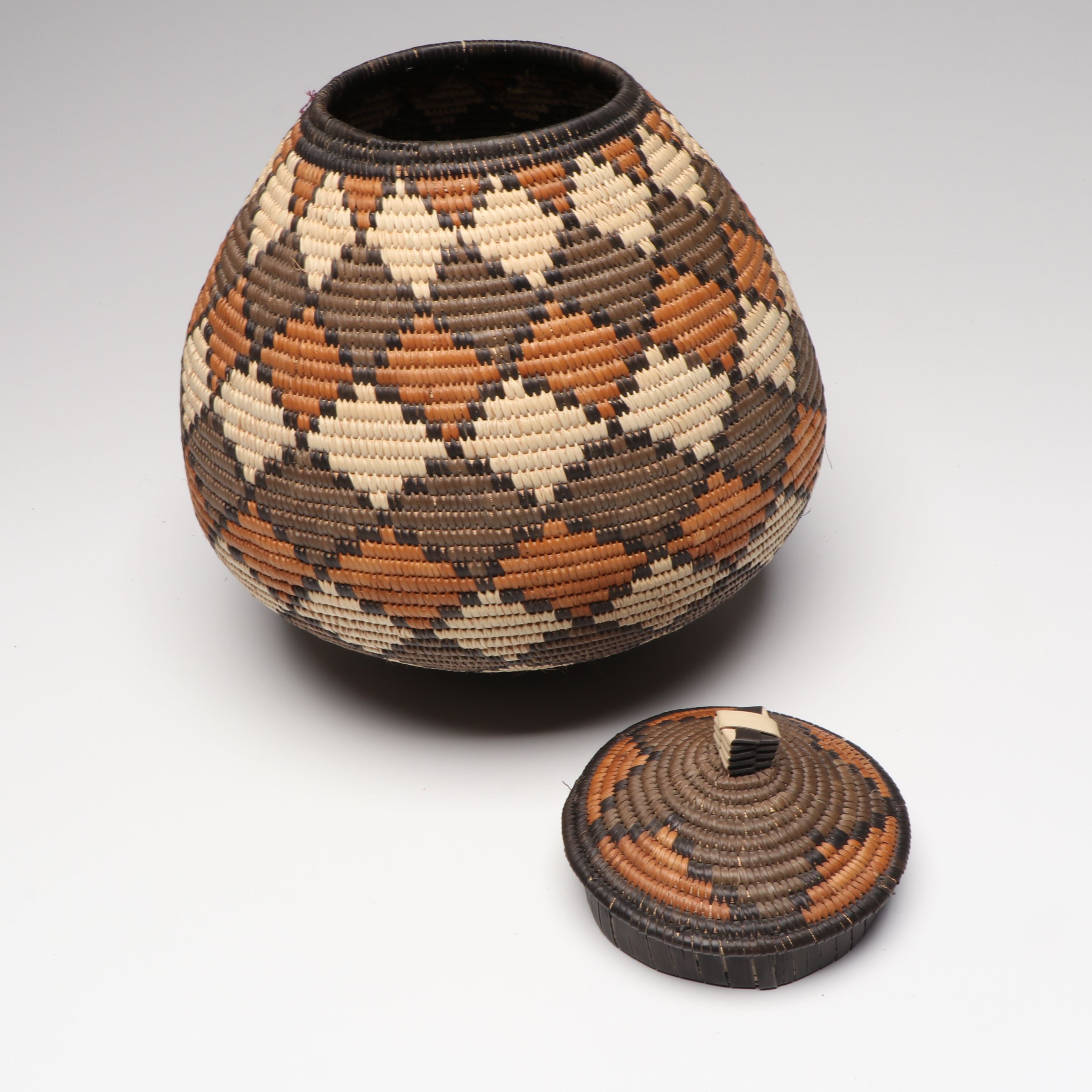 Sebenzilo Xulu and Other Zulu Hand-Woven Ilala Palm Baskets