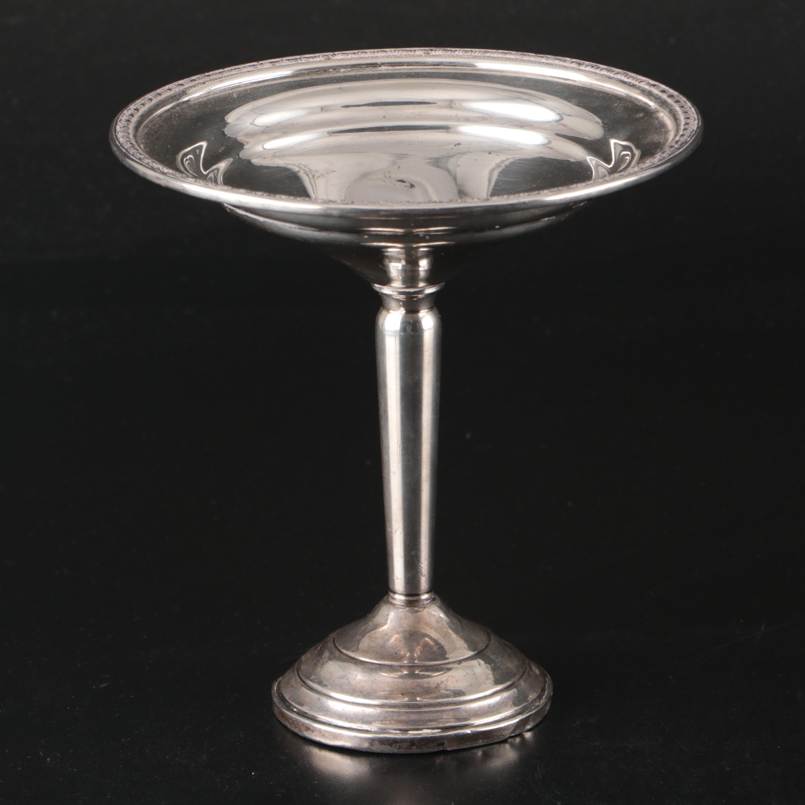 Towle and Duchin Creation Sterling Candle Holders with Hamilton Sterling Compote