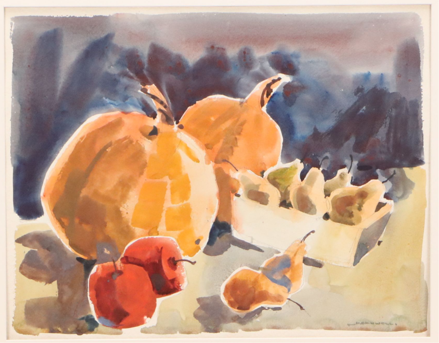 Jack Meanwell Still Life Watercolor Painting, Late 20th Century