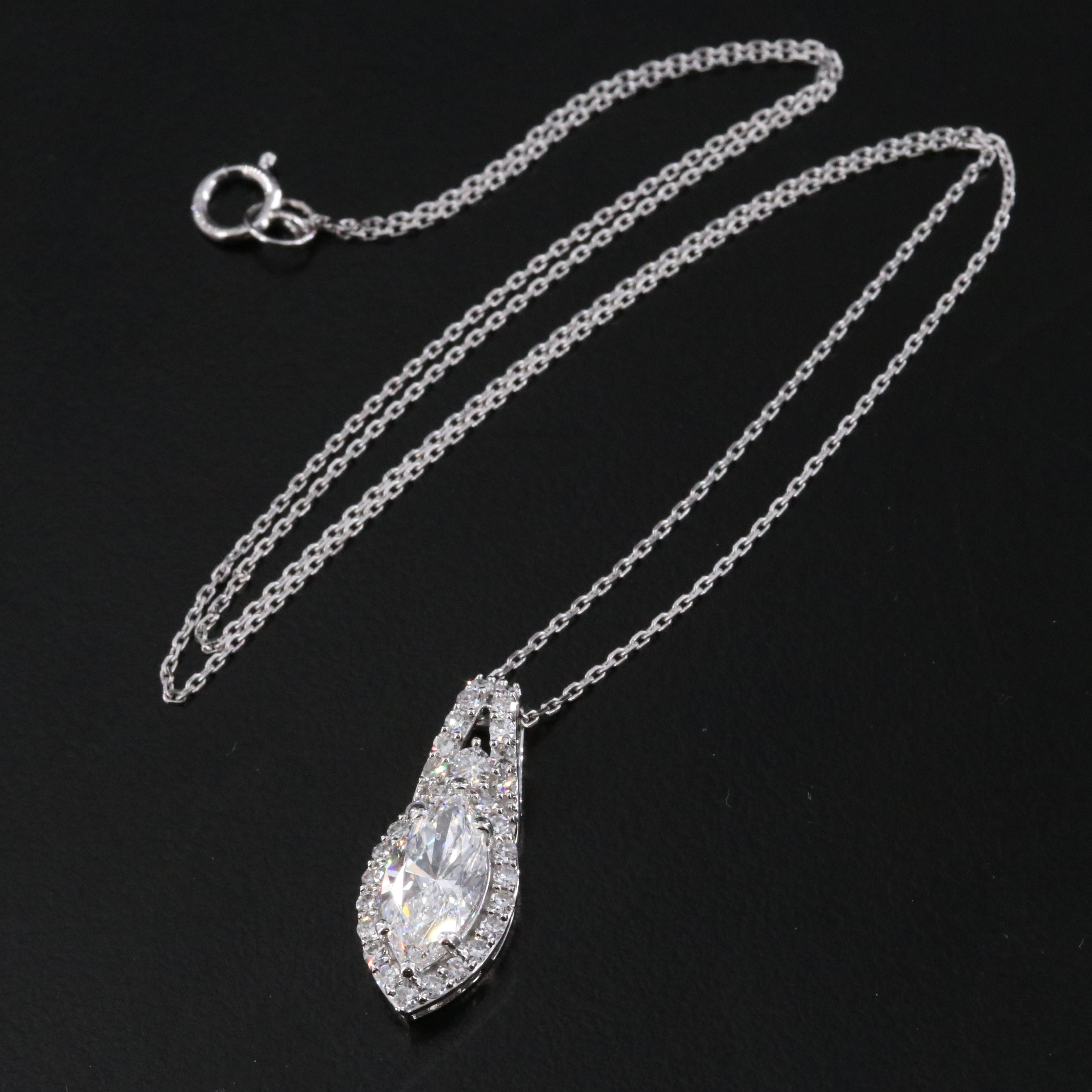 14K 2.02 CTW Lab Grown Diamond Pendant Necklace