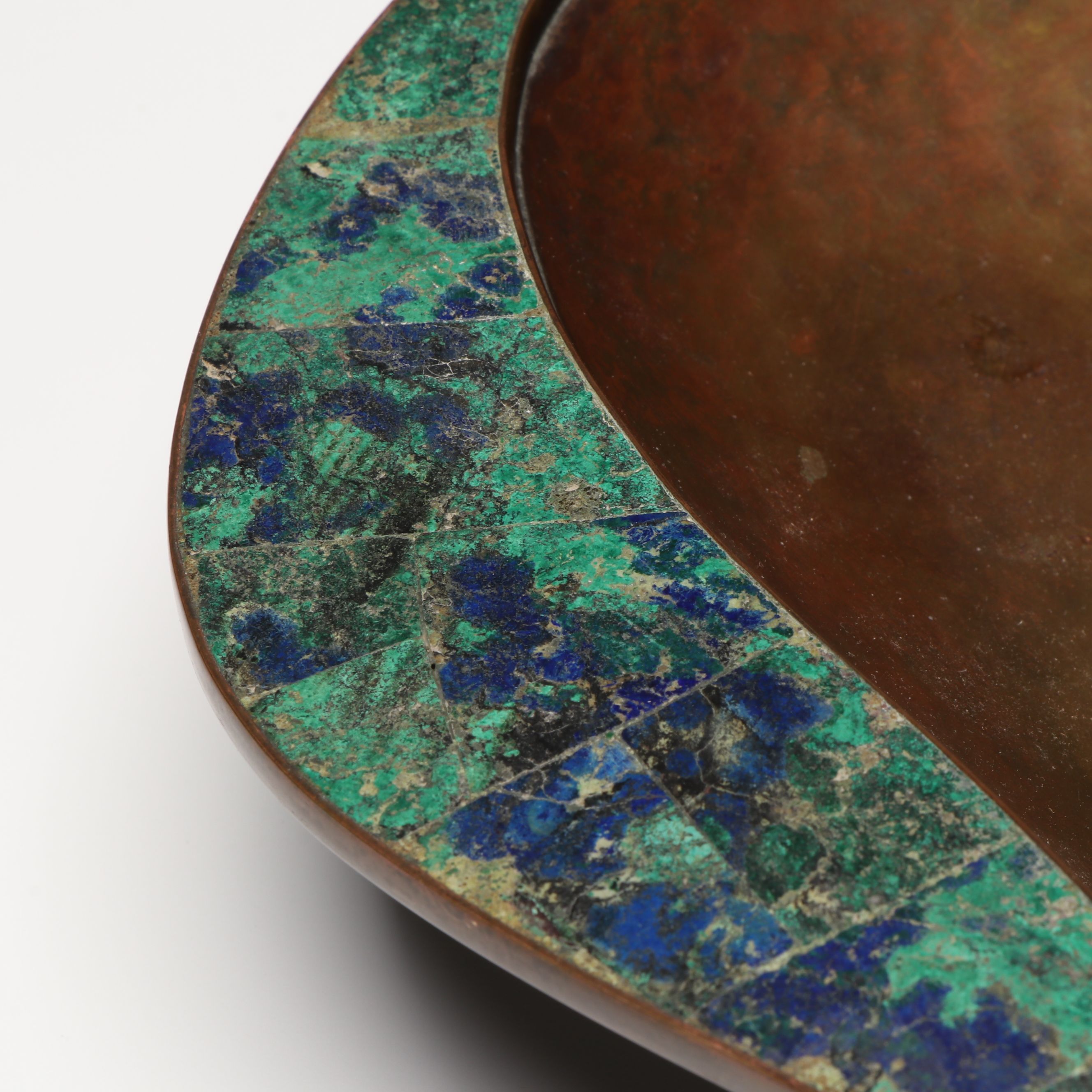 Mid Century Modern Mexican Los Castillo Married Metal Footed Bowl