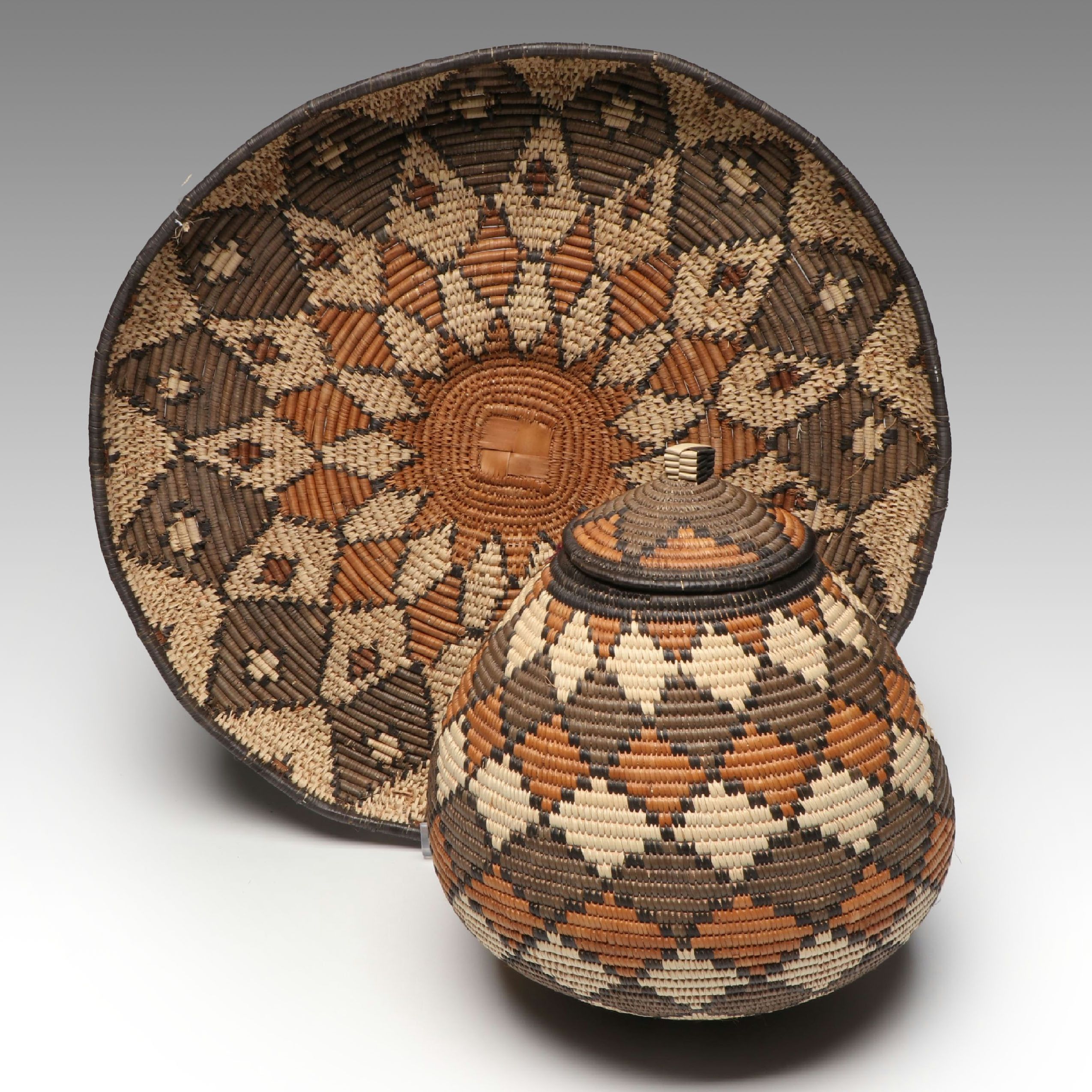 Sebenzilo Xulu and Other Zulu Hand-Woven Ilala Palm Baskets