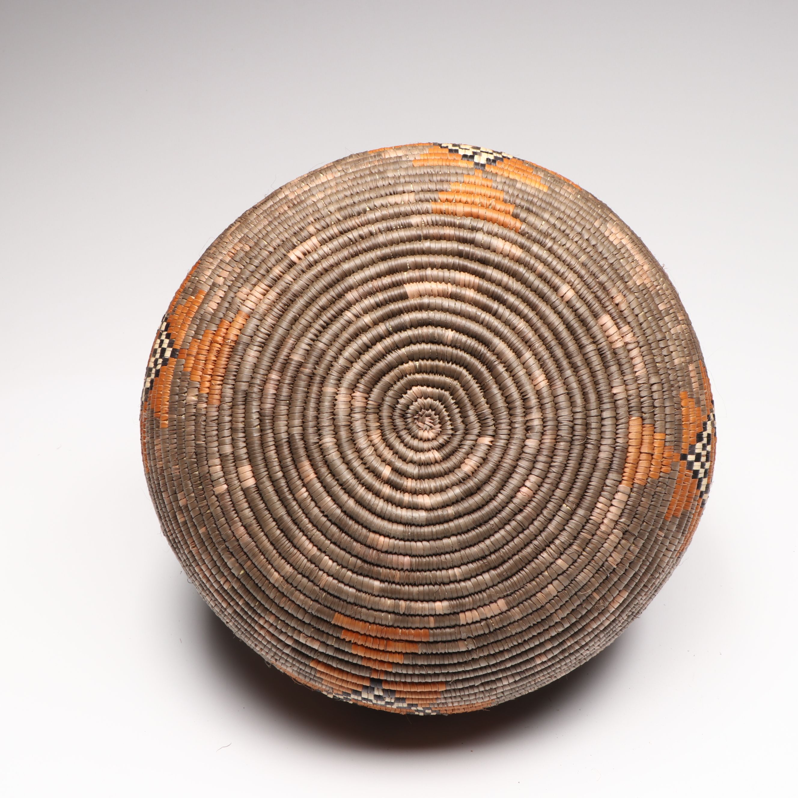 South African Zulu Peoples Ilala Palm Lidded Container and Basket