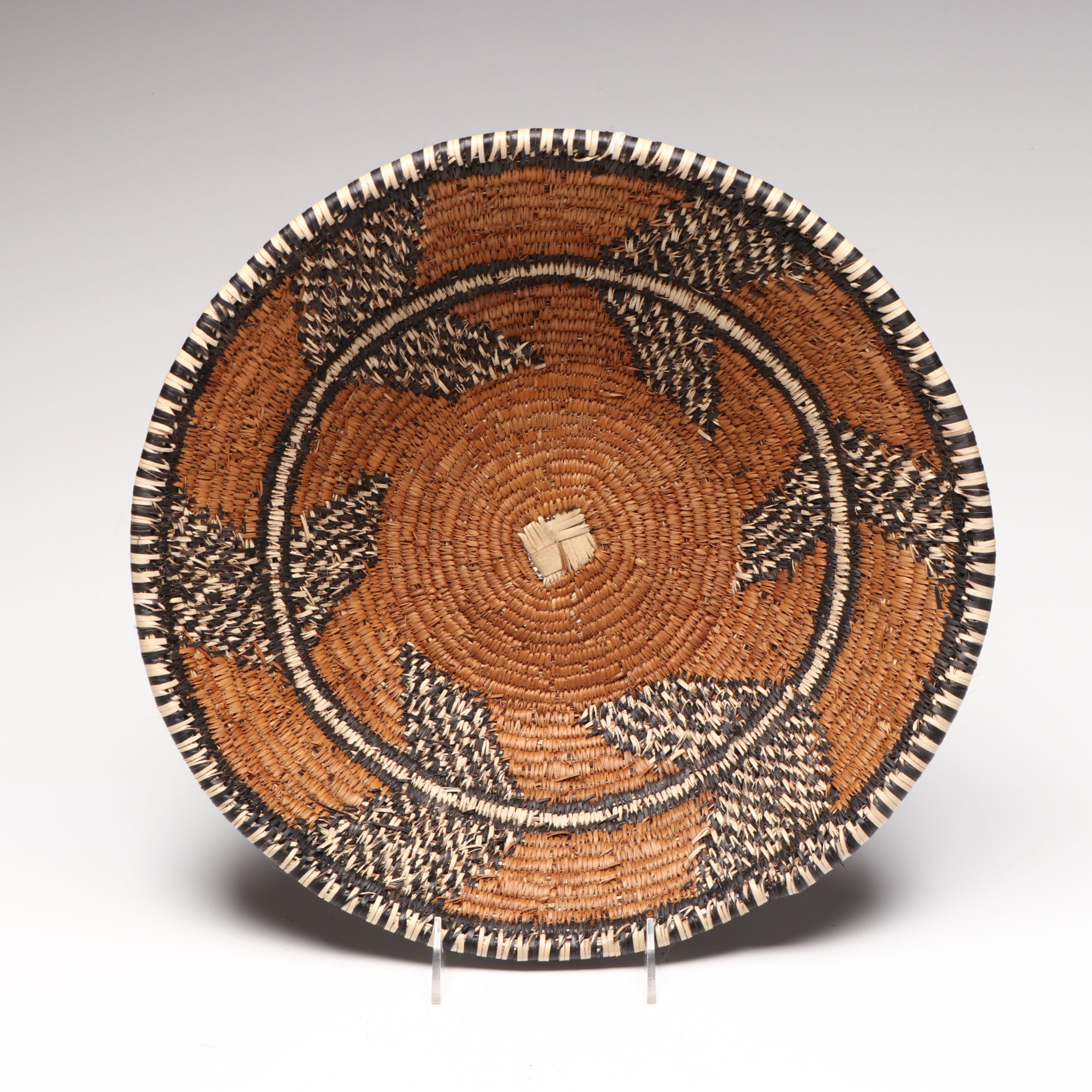 South African Zulu Peoples Ilala Palm Lidded Container and Basket