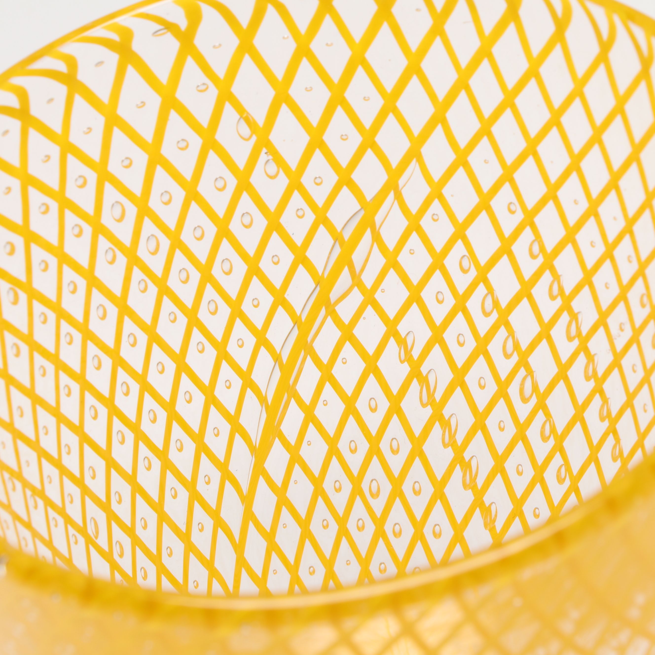 Sam Stang Studio Glass Reticello Bullicante Cup and Glass Tumblers