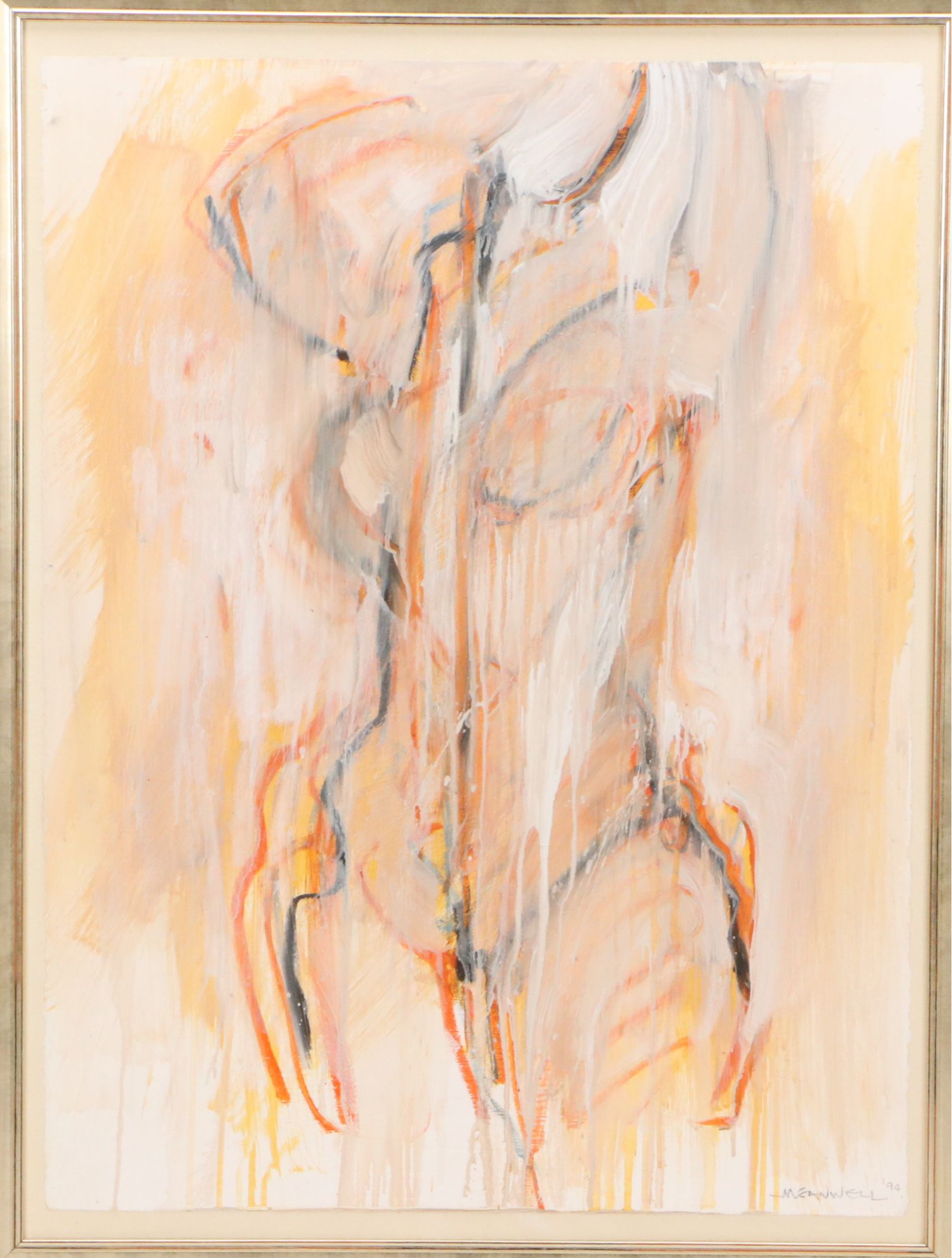 Jack Meanwell Mixed Media Painting, 1994