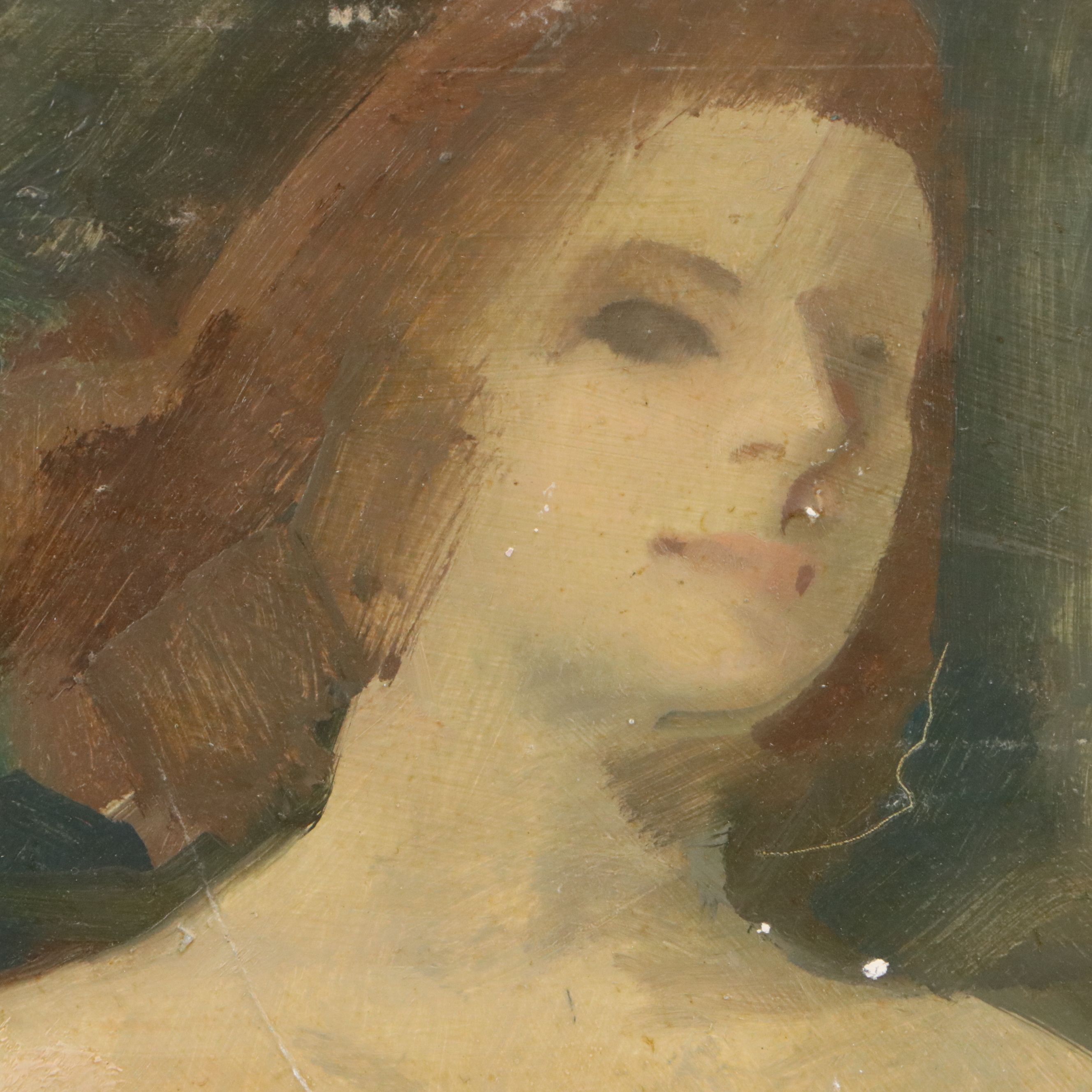 Jack Meanwell Oil Painting of Seated Figure, Late 20th Century