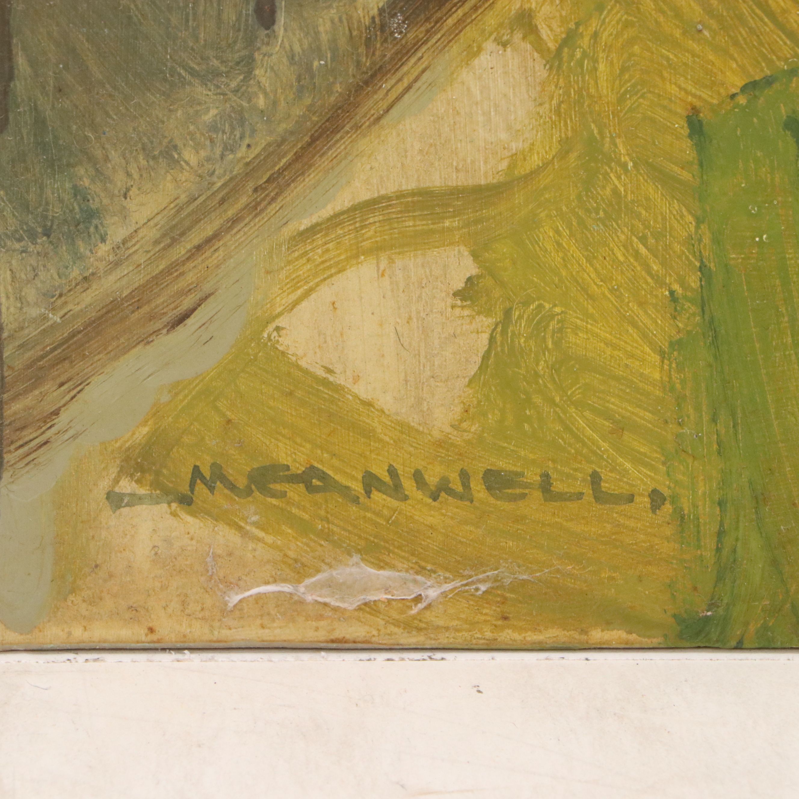 Jack Meanwell Oil Painting of Seated Figure, Late 20th Century