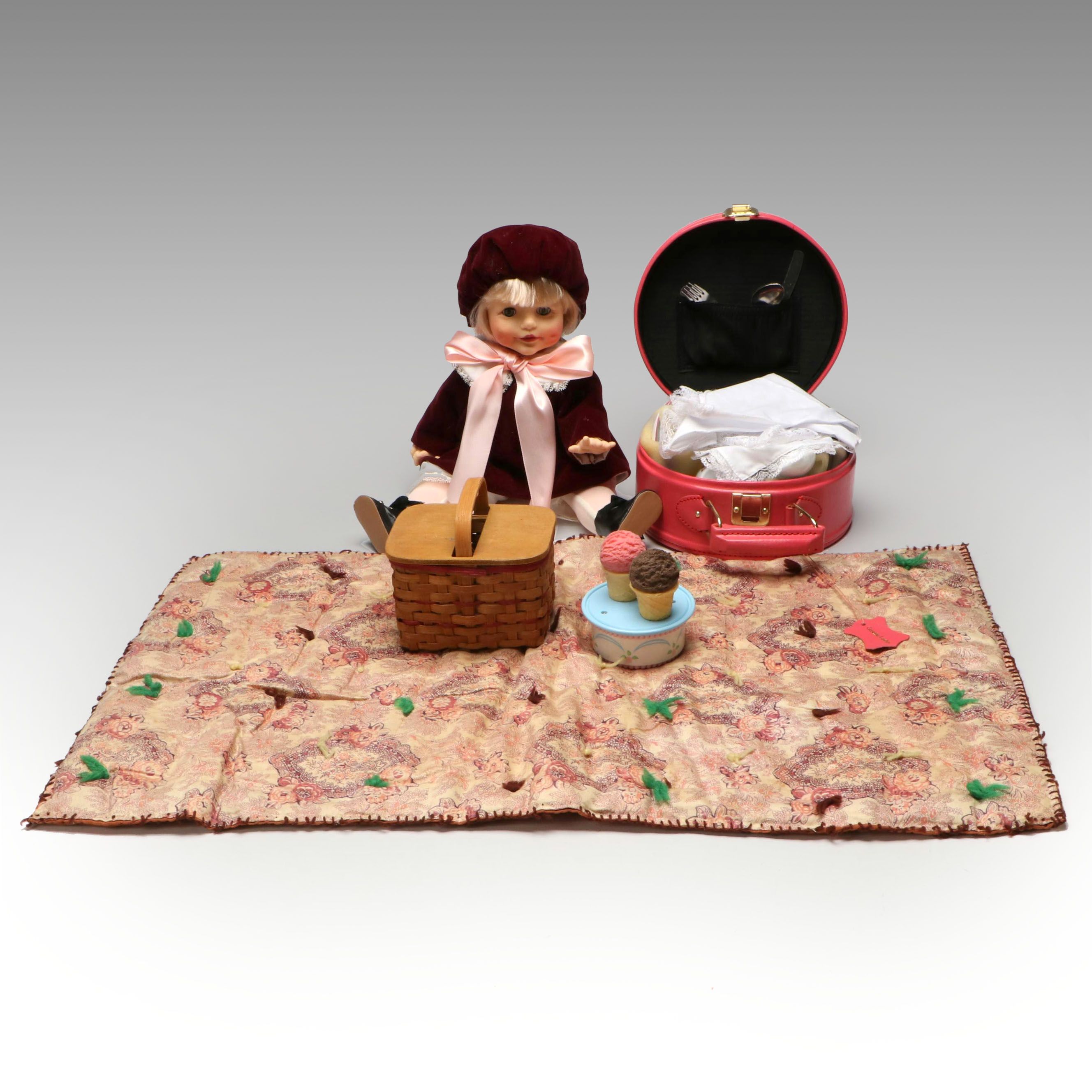 Faith Wick for Effanbee "Party Time" Vinyl Doll with Picnic Accessories