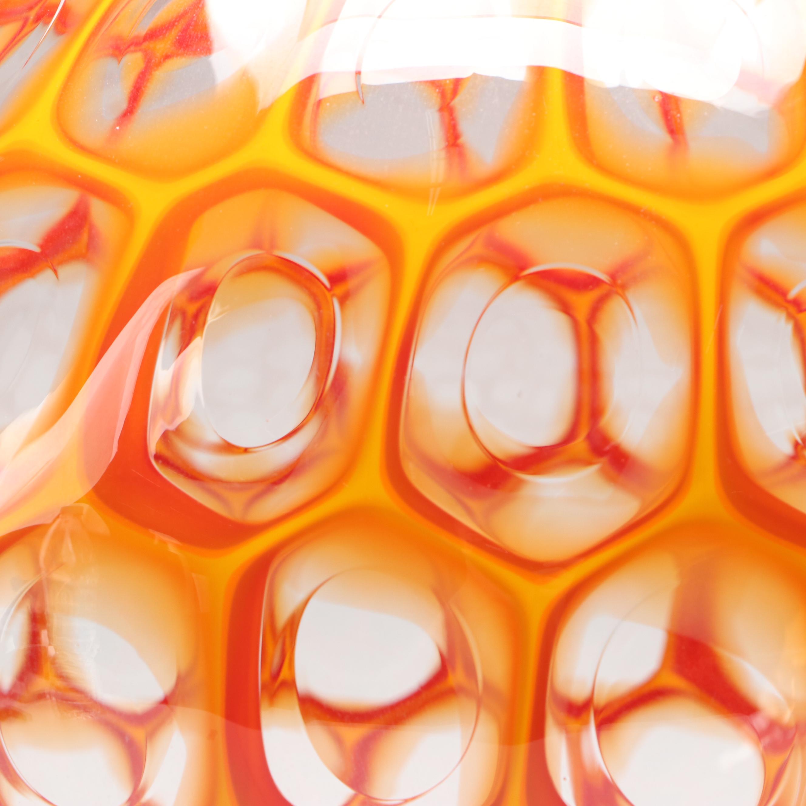 Sam Stang Signed Murrini Blown Glass Vase, 2007