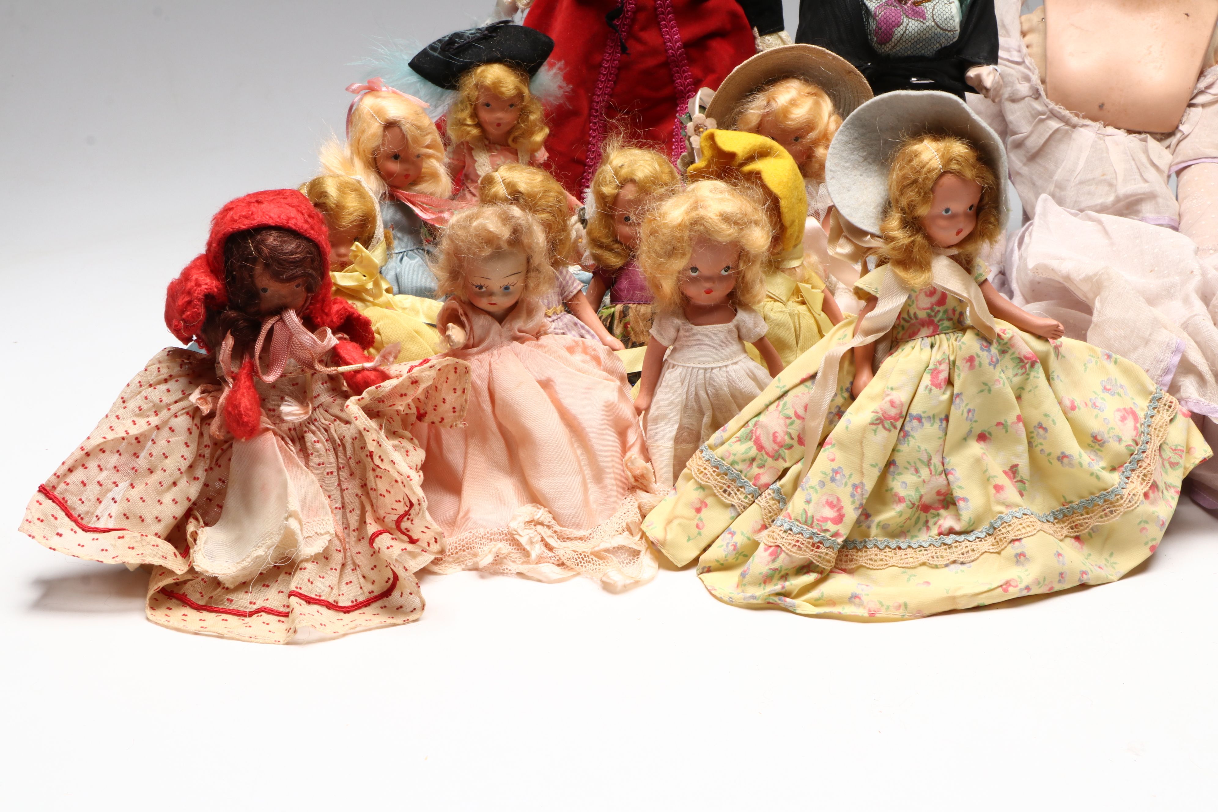 Antique Boudoir Doll with Knickerbocker, Nancy Ann and Other Vintage Dolls