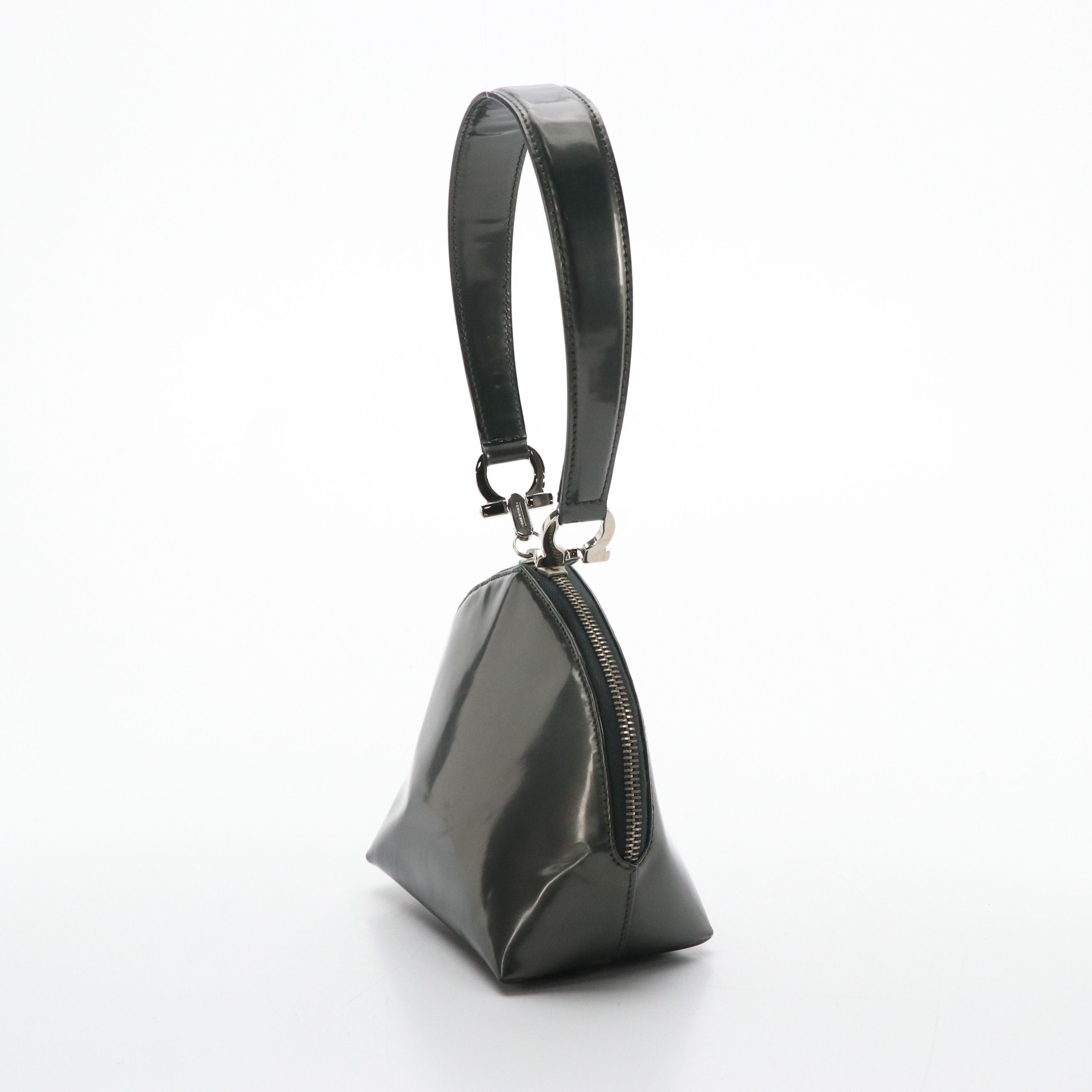 Salvatore Ferragamo Top Handle Mini Dome Bag in Patent Leather