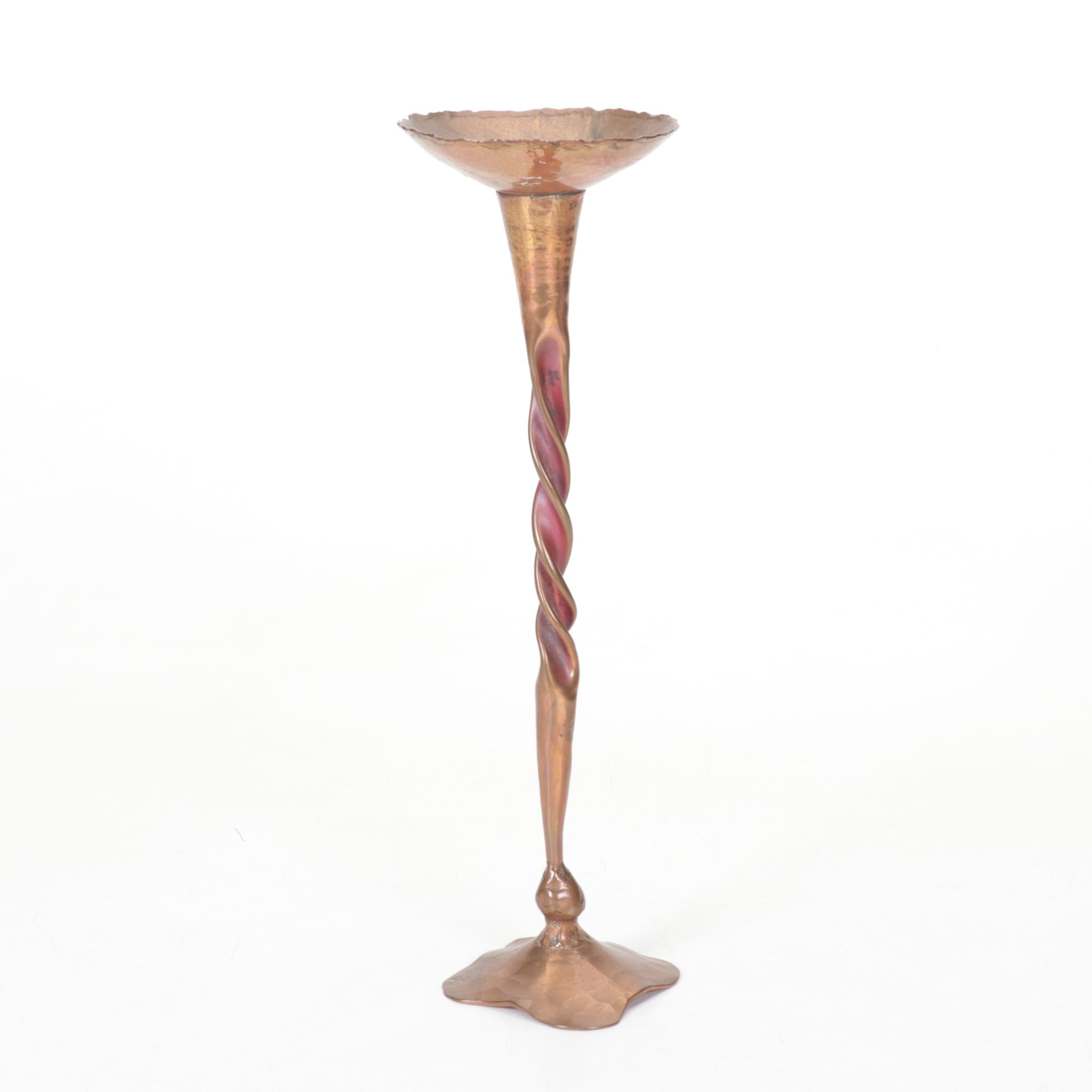 Hessel Studios Hand Wrought Hammered Copper Candlesticks