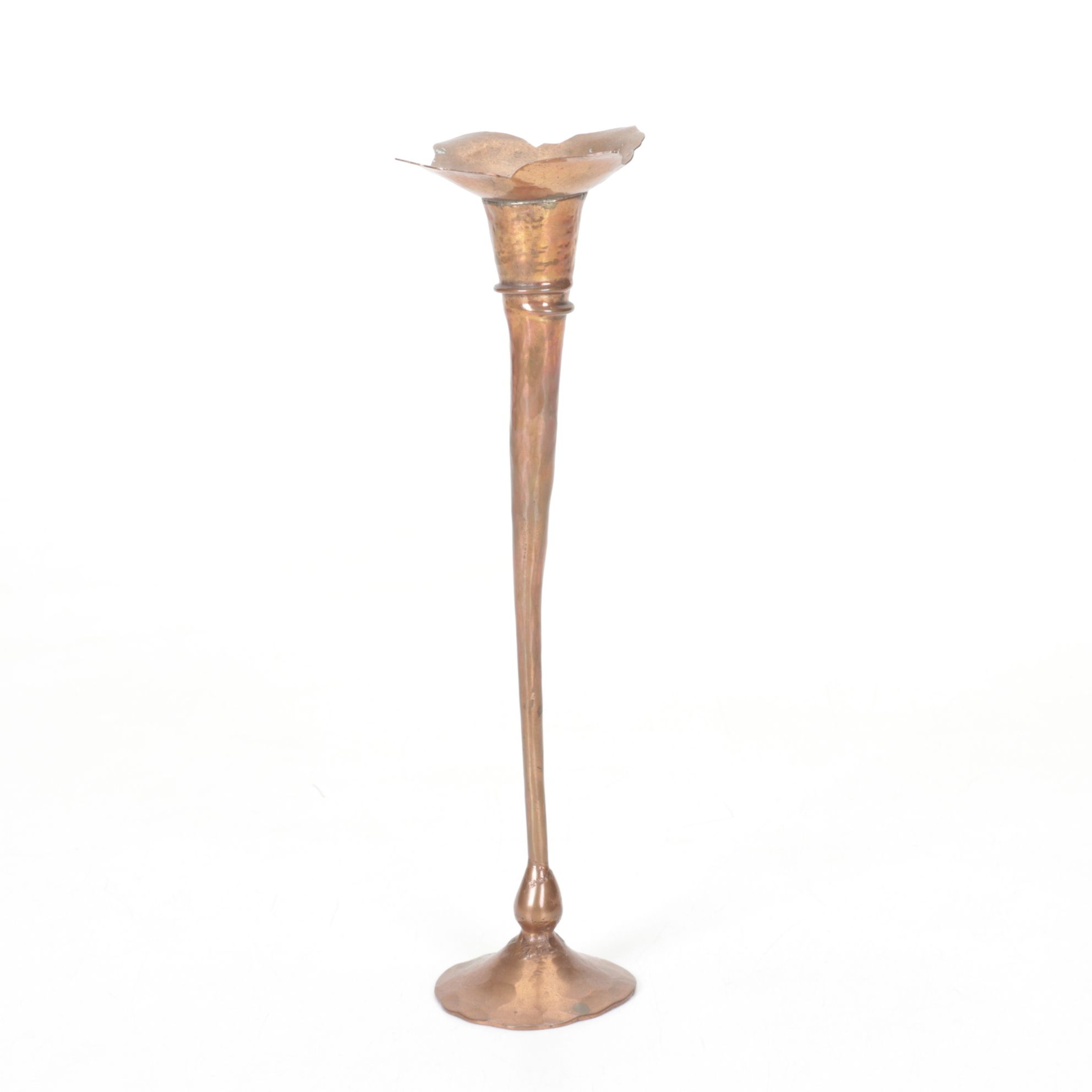 Hessel Studios Hand Wrought Hammered Copper Candlesticks