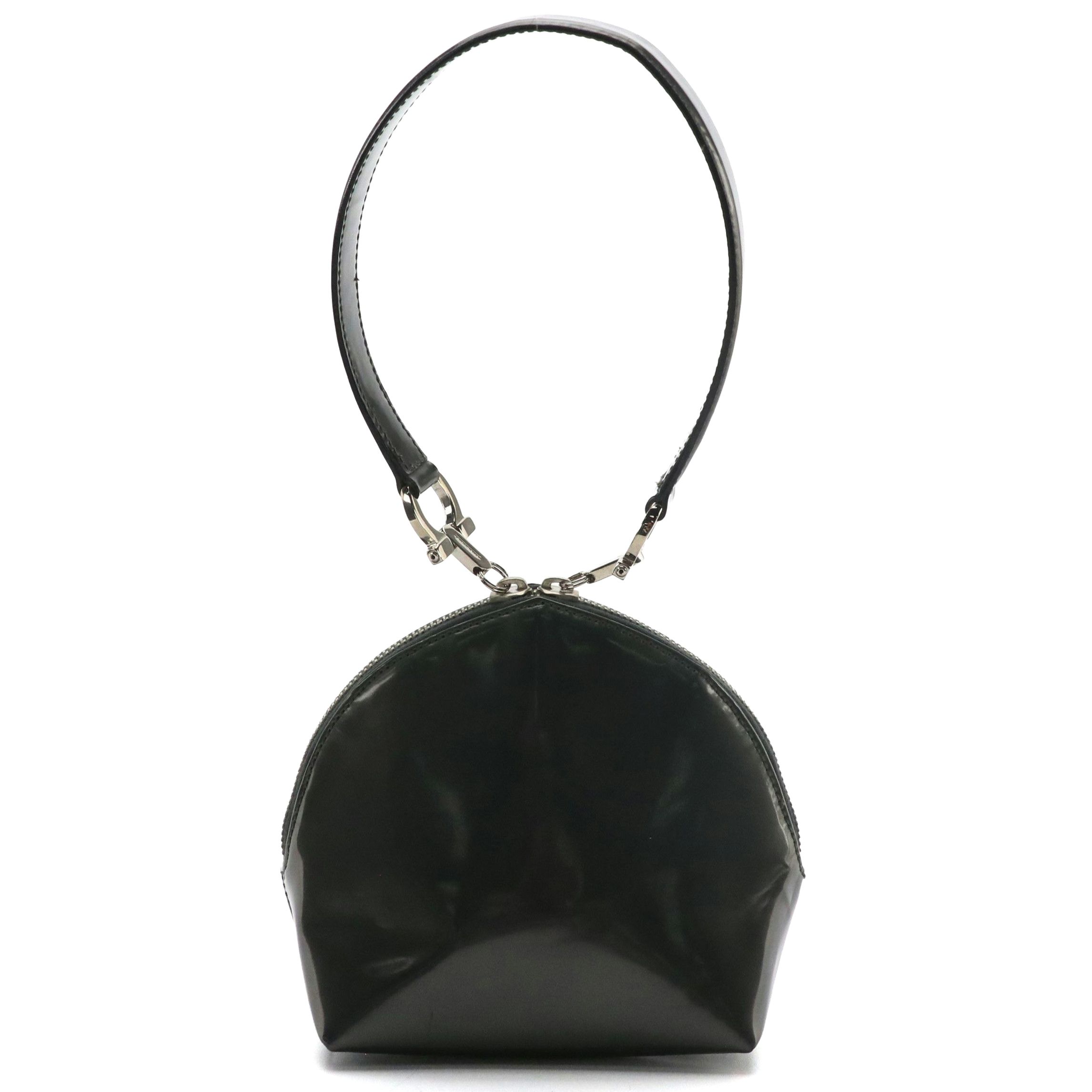 Salvatore Ferragamo Top Handle Mini Dome Bag in Patent Leather