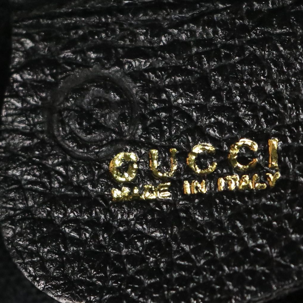 Gucci Black Suede Bamboo Handle Backpack with Grained Leather Trim