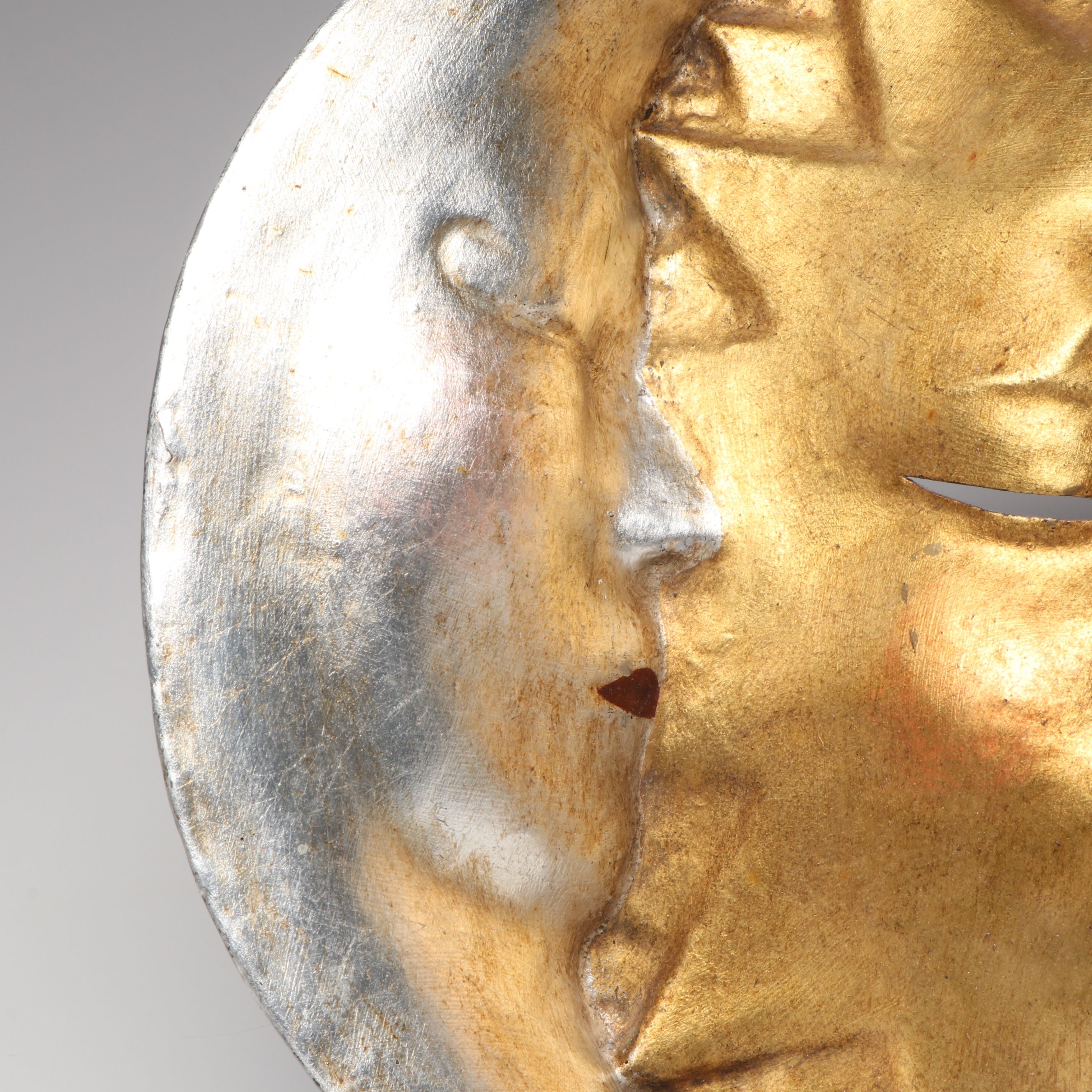 Italian Alice Sun in Moon Papier-Mâché Mask, 1990