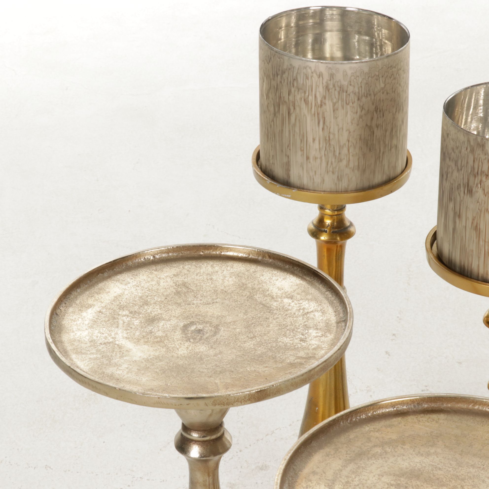 Gilt Pedestals & Candle Holders
