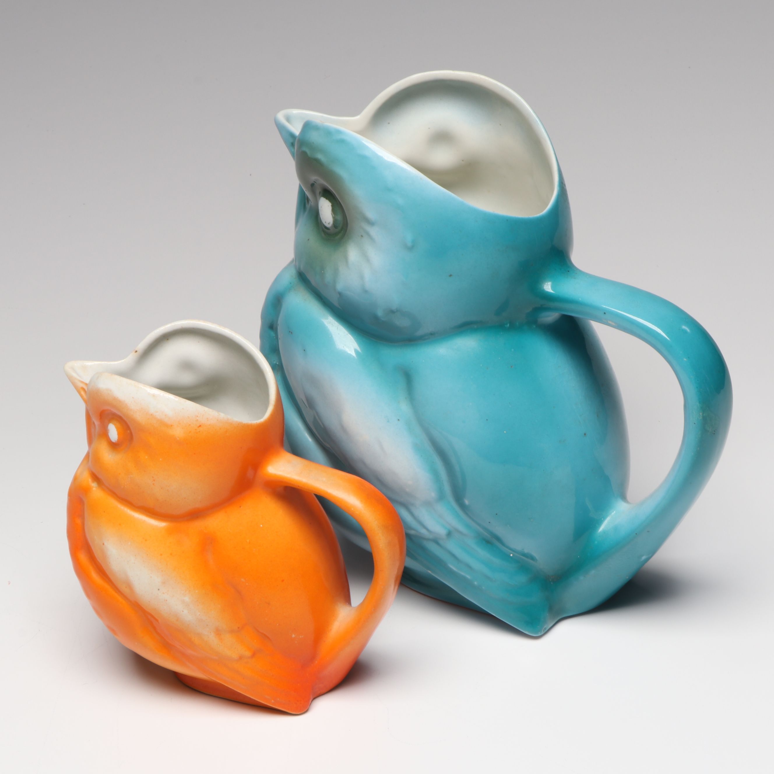 Sèvres French Porcelain Bird Pitchers, 1830s