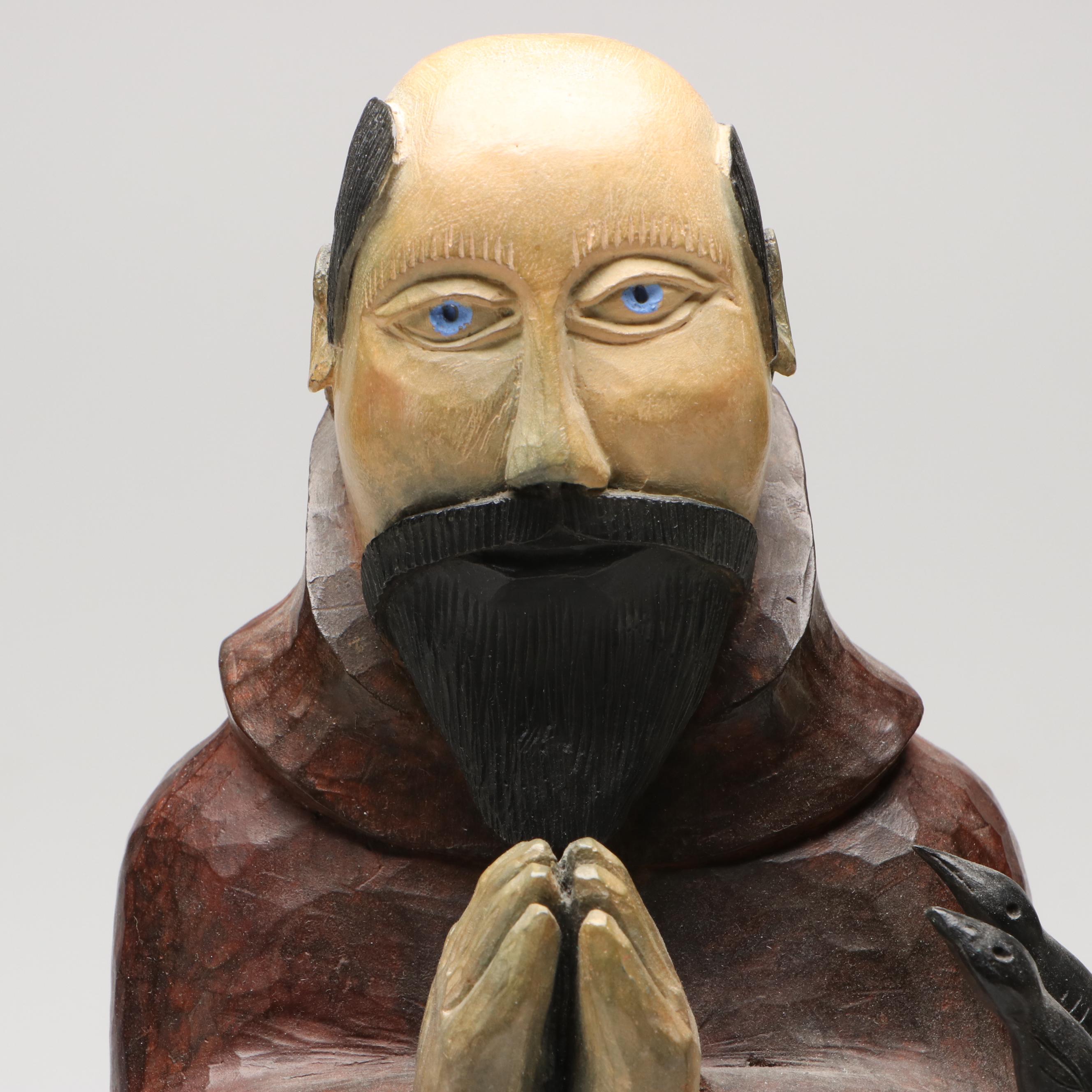 Folk Art Style Metal Saint Anthony of Padua