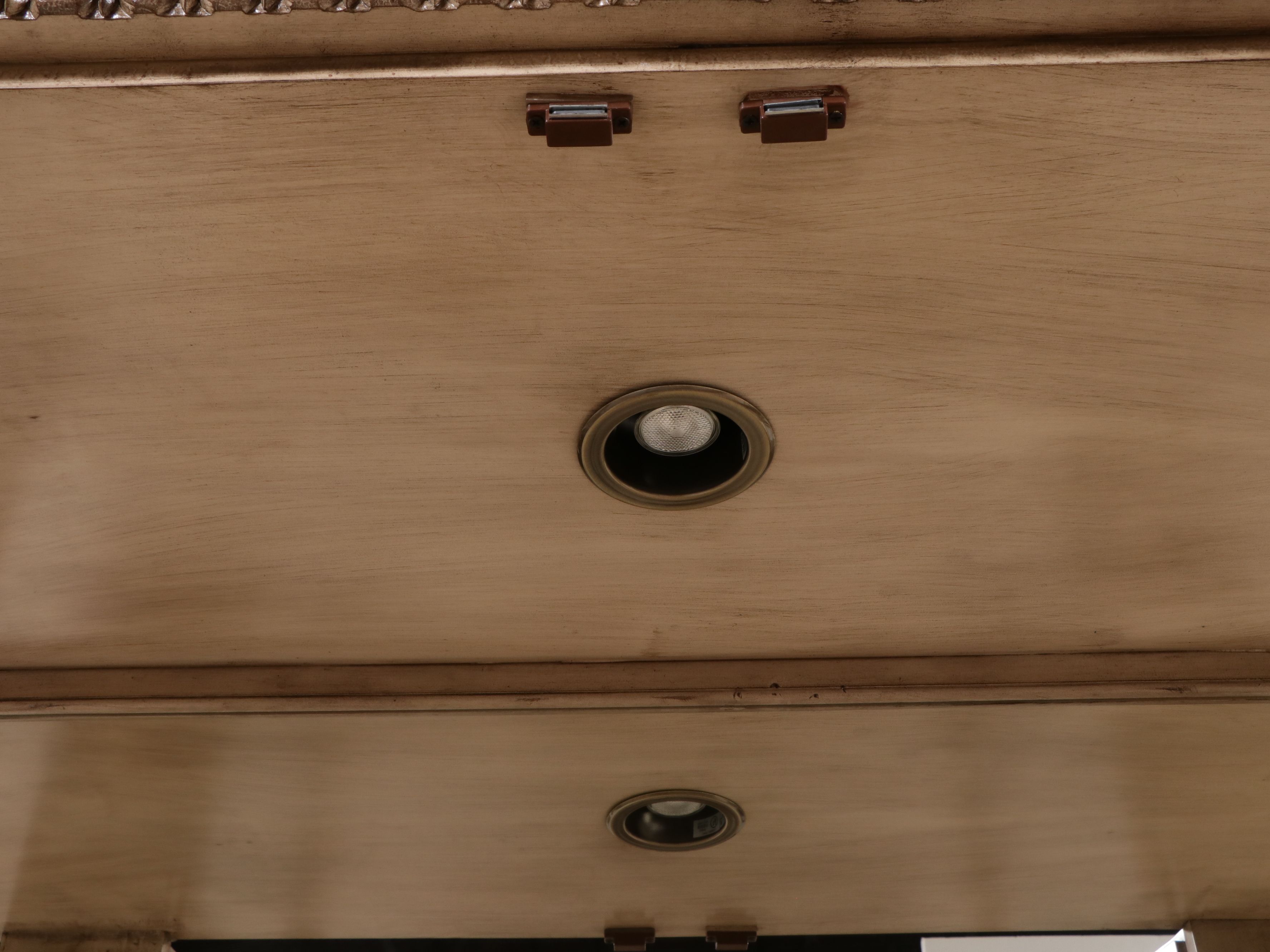 Baroque Style Carved Wood Glass Front China Cabinet