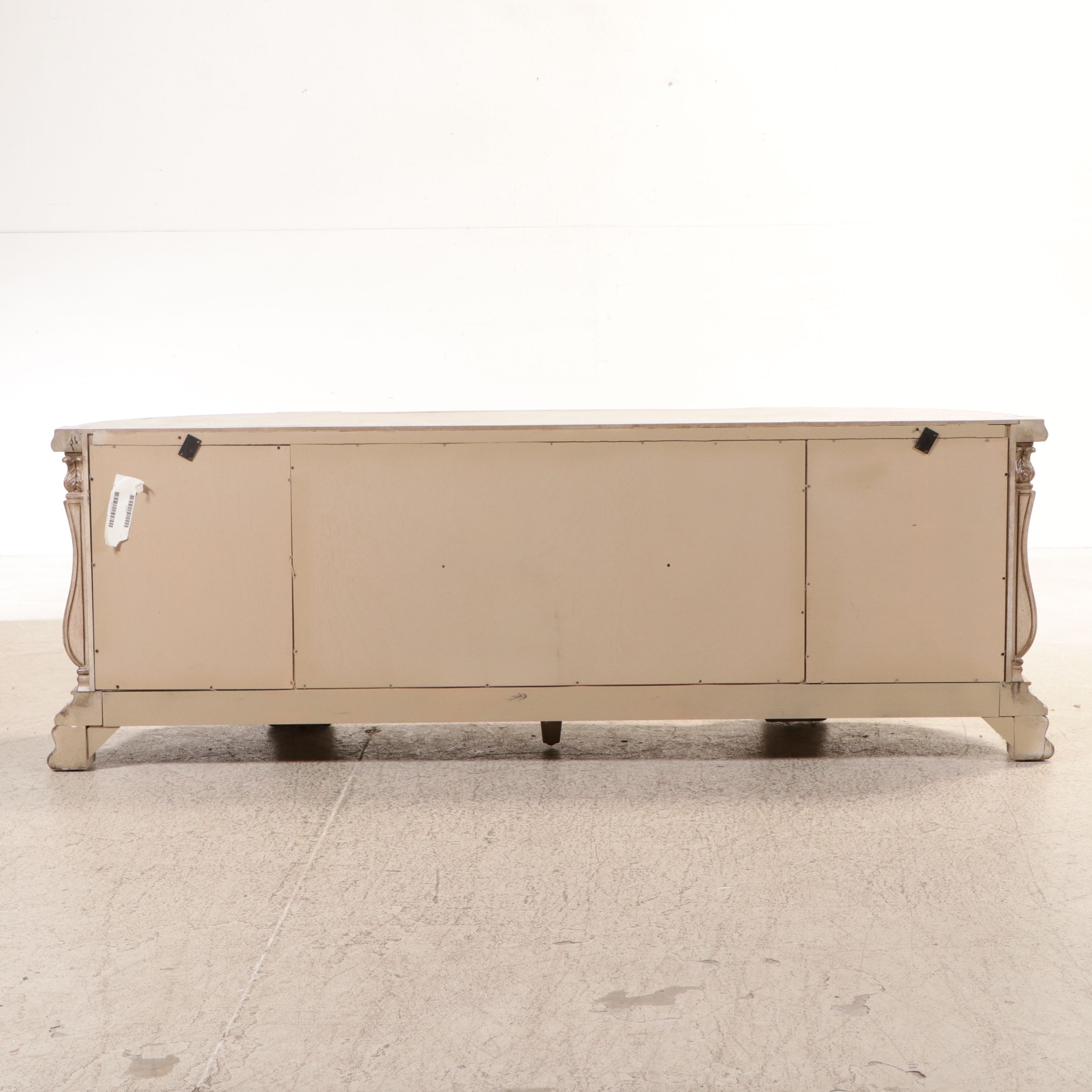 Baroque Style Carved Wood Glass Front China Cabinet