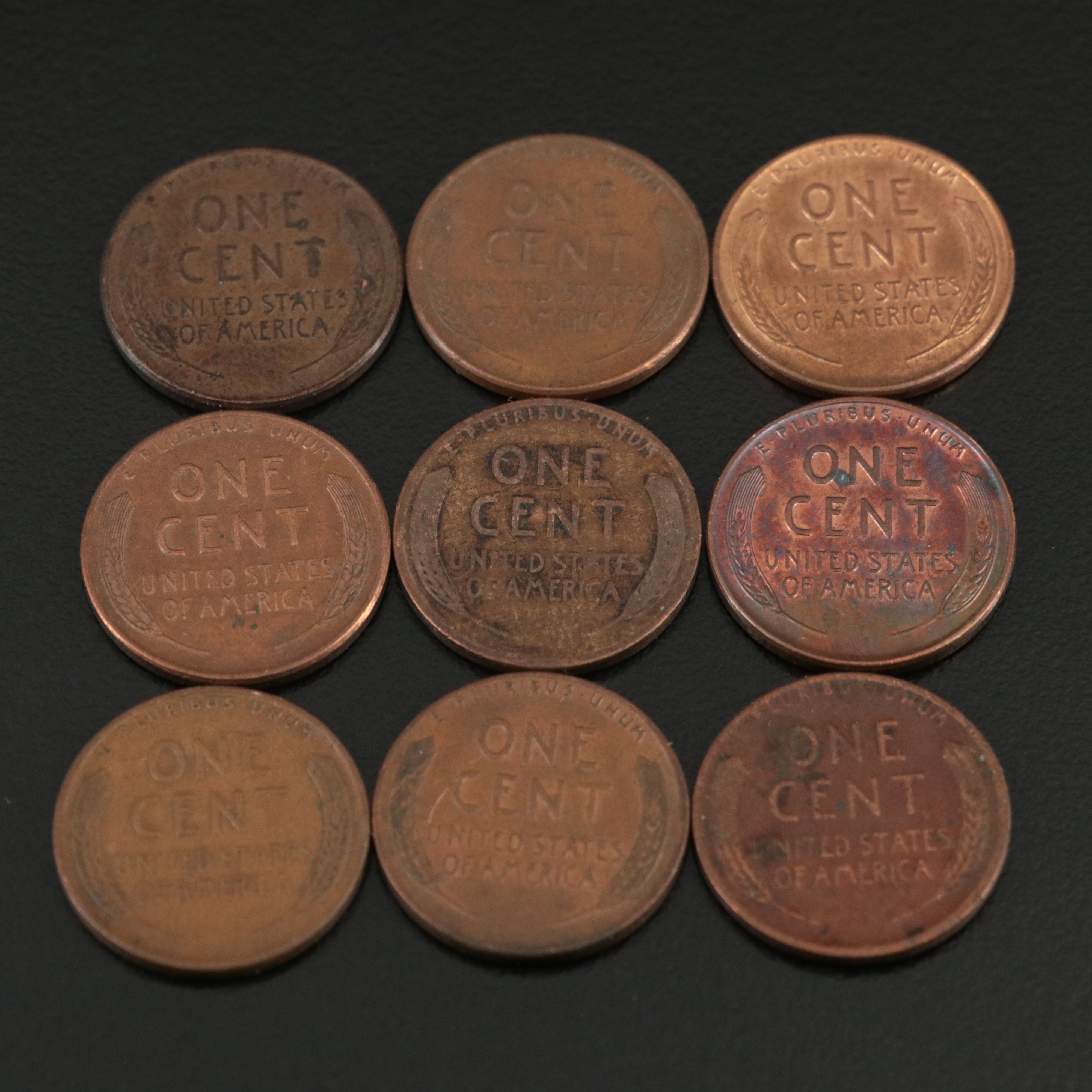 Collection of 1025 Wheat Cents from the 1940s and 1950s