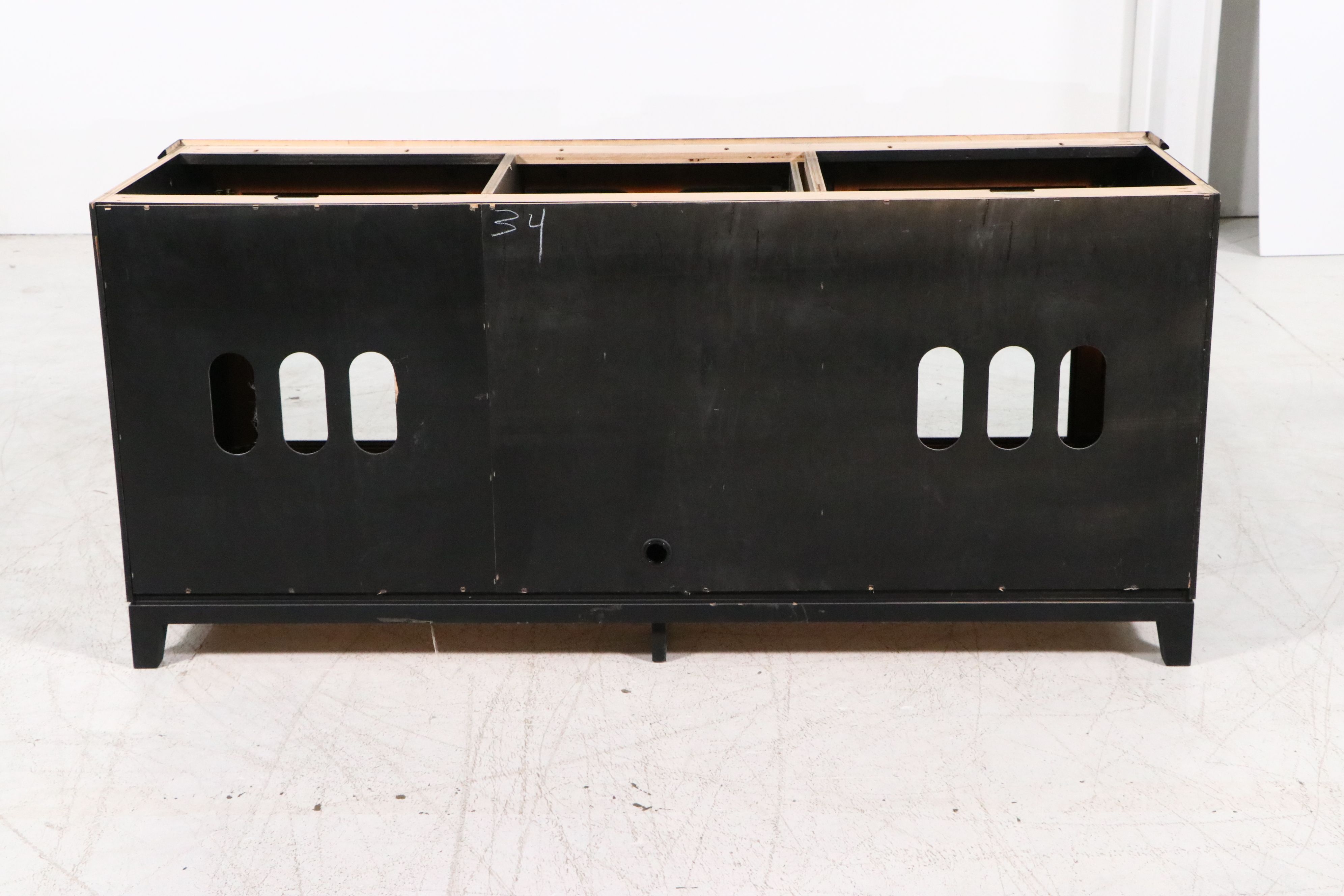 Contemporary Shaker Style Two-Tone Wooden China Cabinet