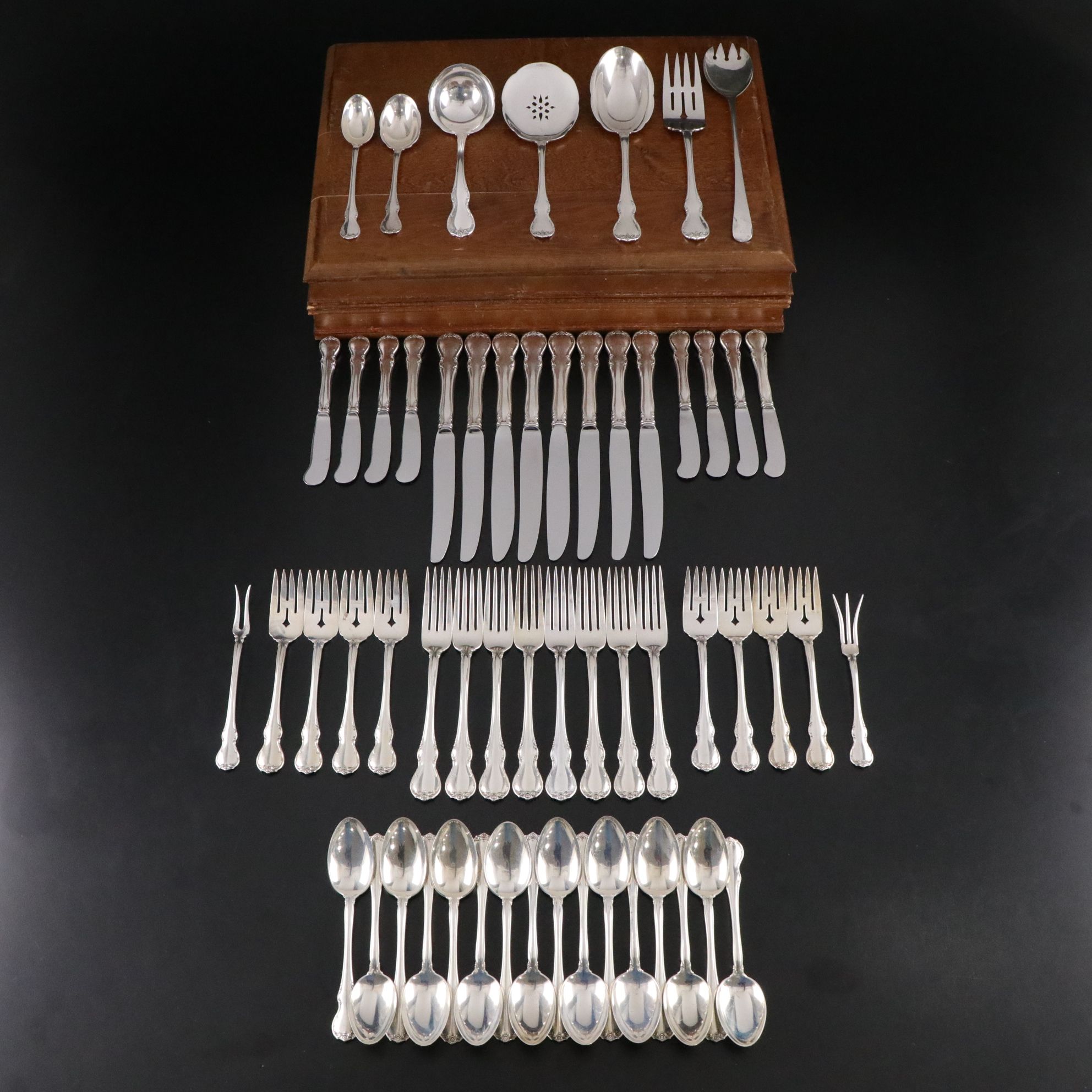 Towle Sterling "French Provincial" Flatware Set with Case