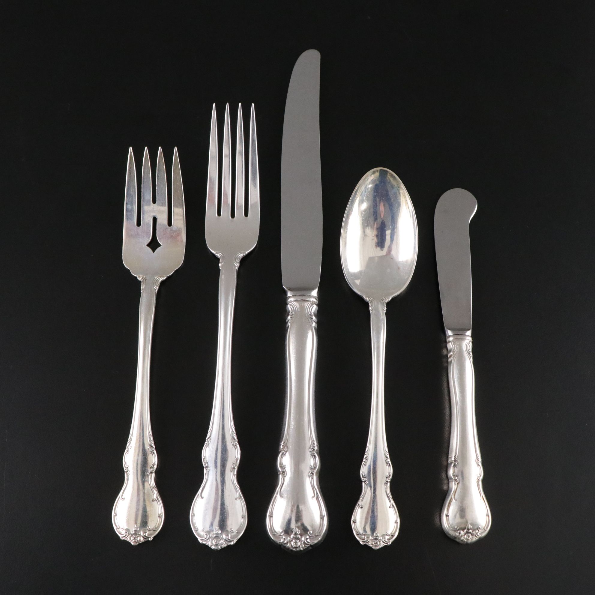 Towle Sterling "French Provincial" Flatware Set with Case