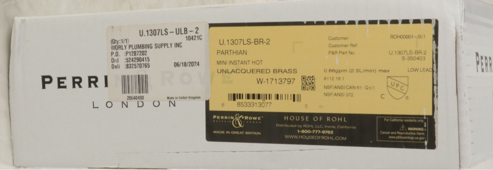 Perrin & Rowe Mini Hot Faucet