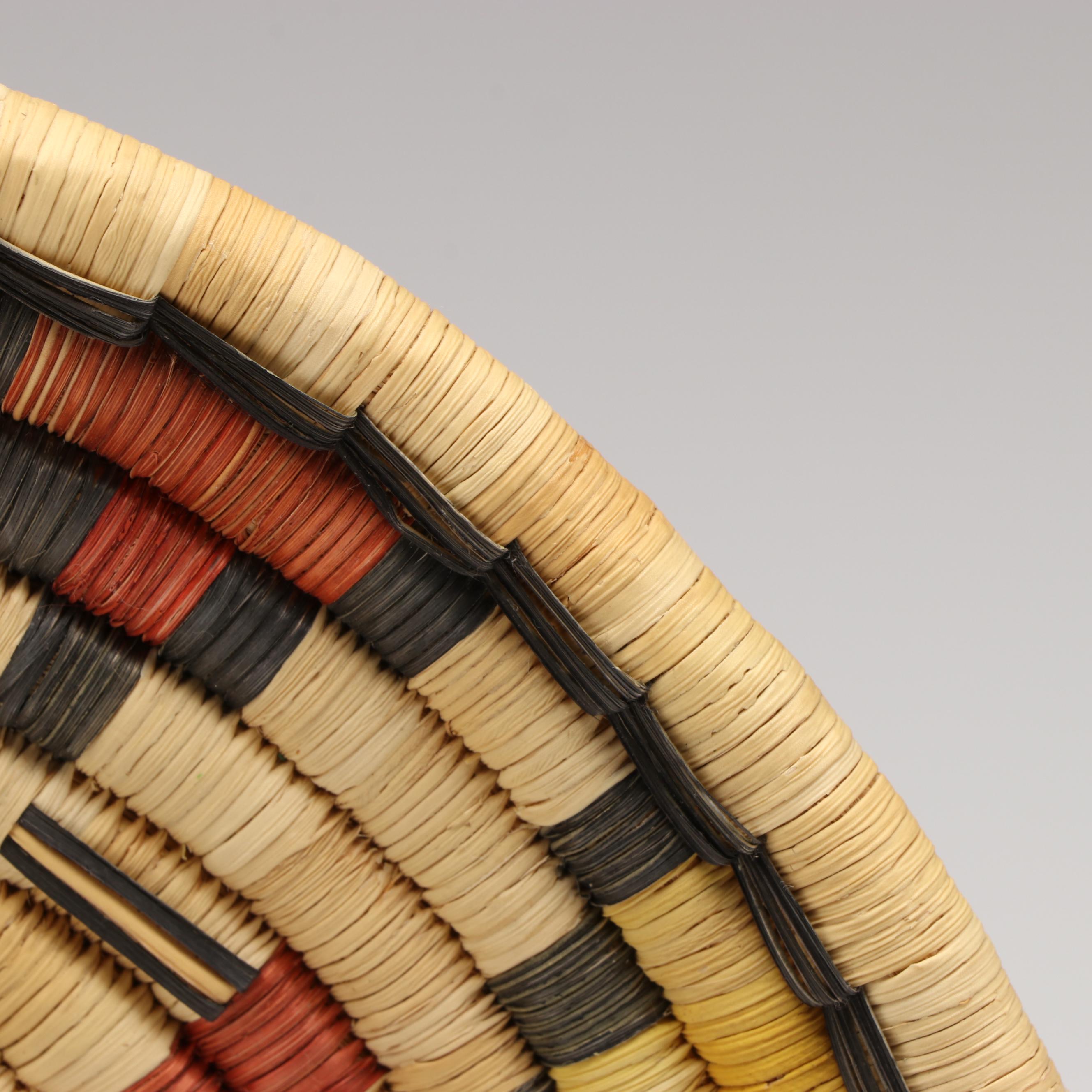 Hopi "Mudhead Kachina" Woven Yucca and Galleta Grass Wall Plaque