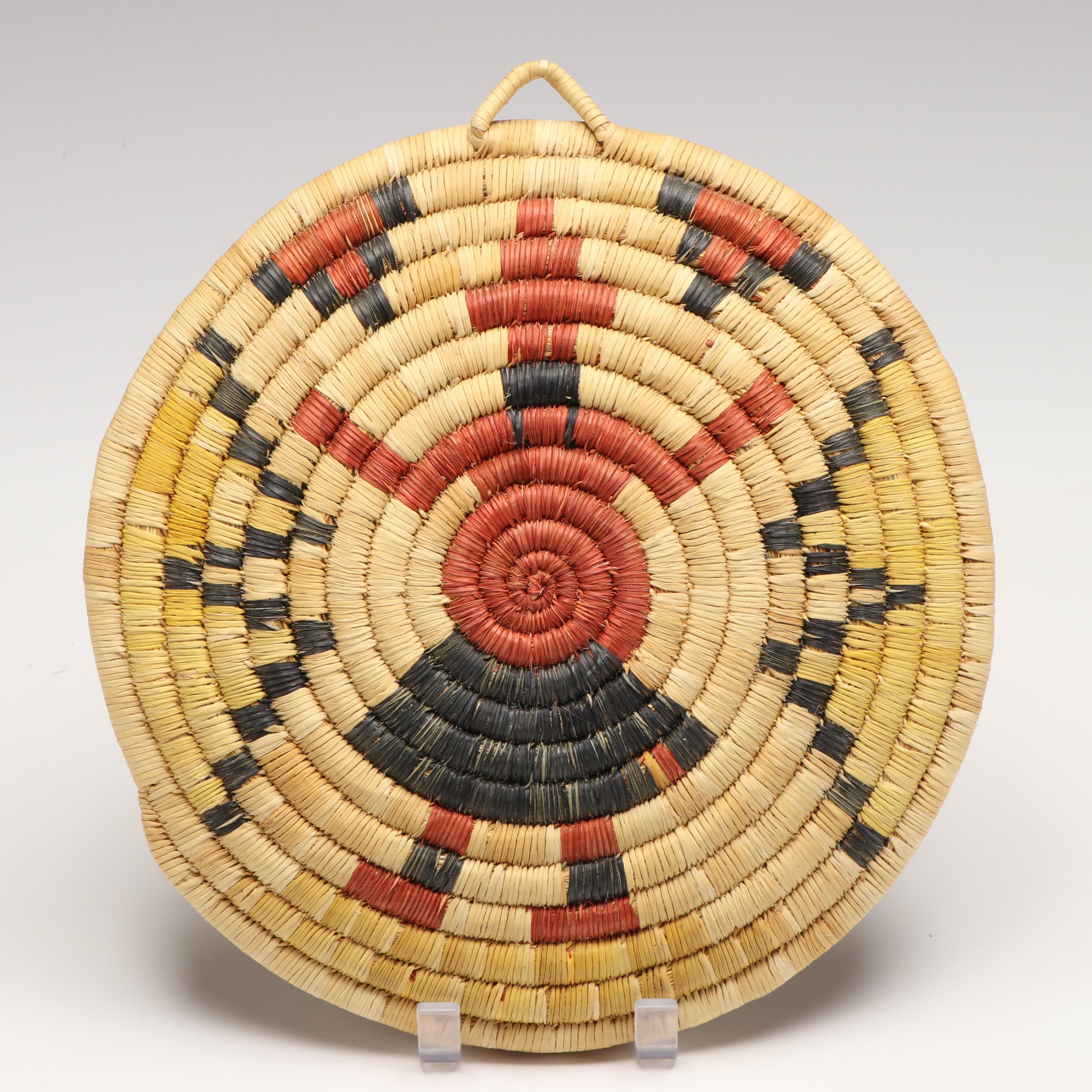 Hopi "Mudhead Kachina" Woven Yucca and Galleta Grass Wall Plaque