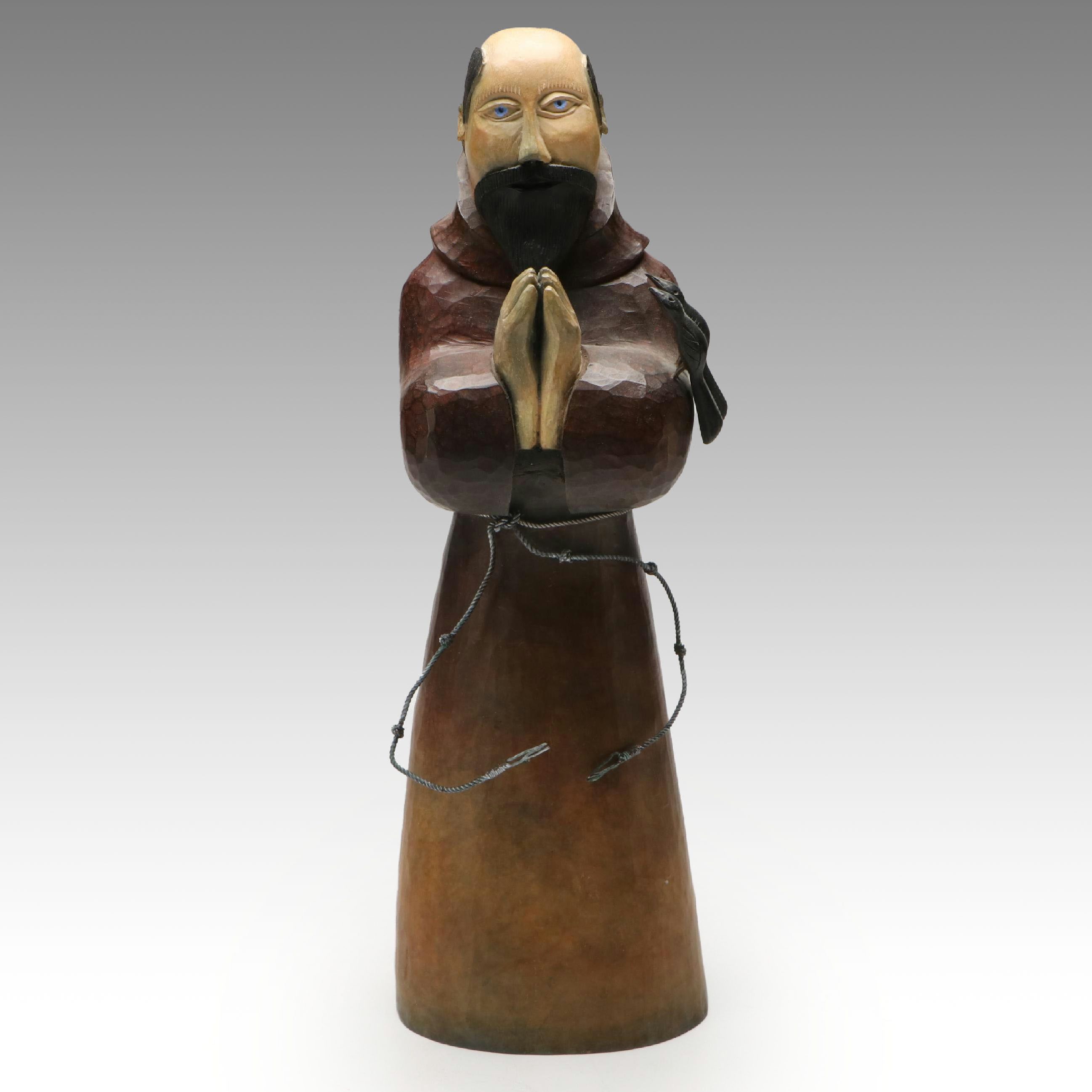 Folk Art Style Metal Saint Anthony of Padua