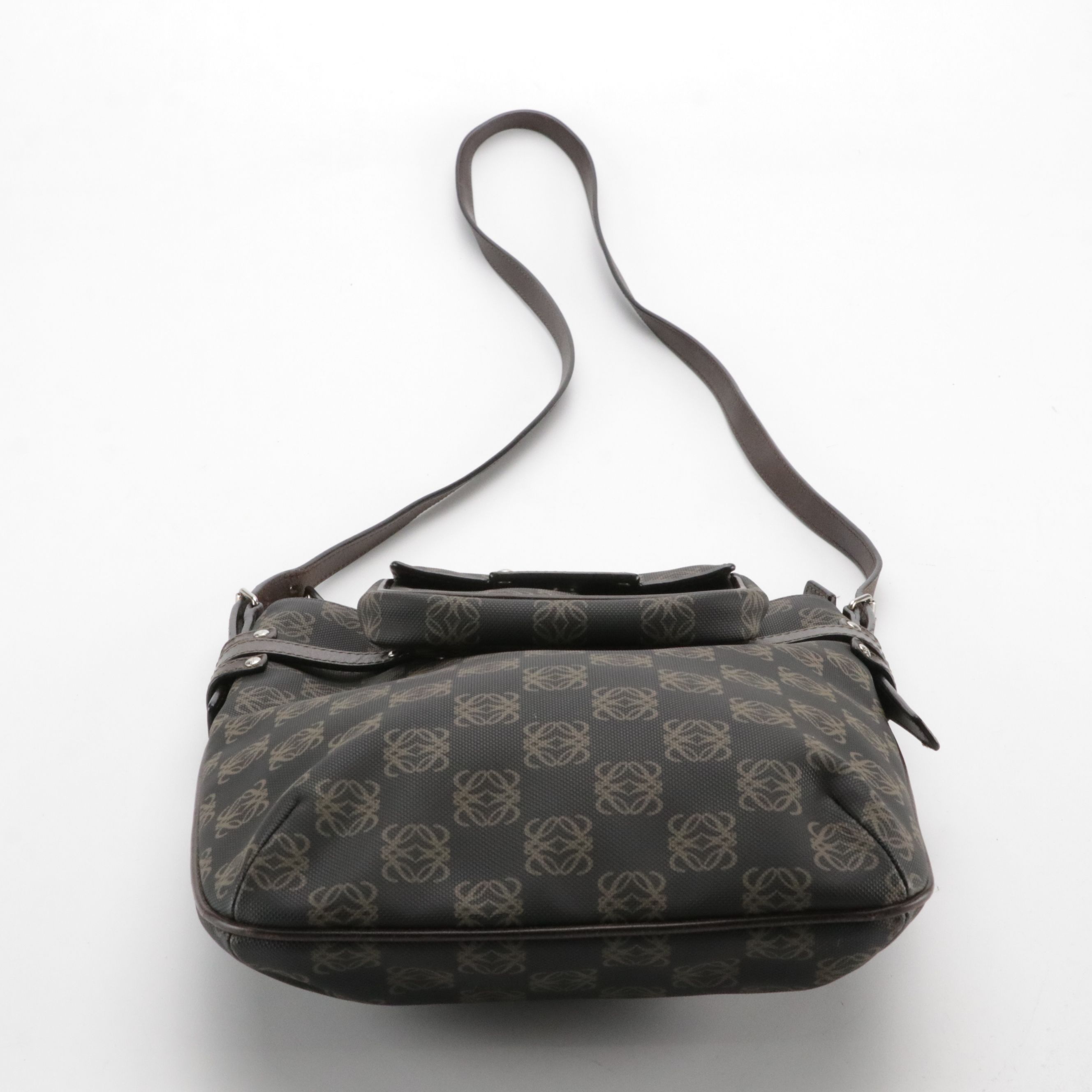 Loewe Vertical Tote and Snap Pouch in Anagram Canvas and Leather