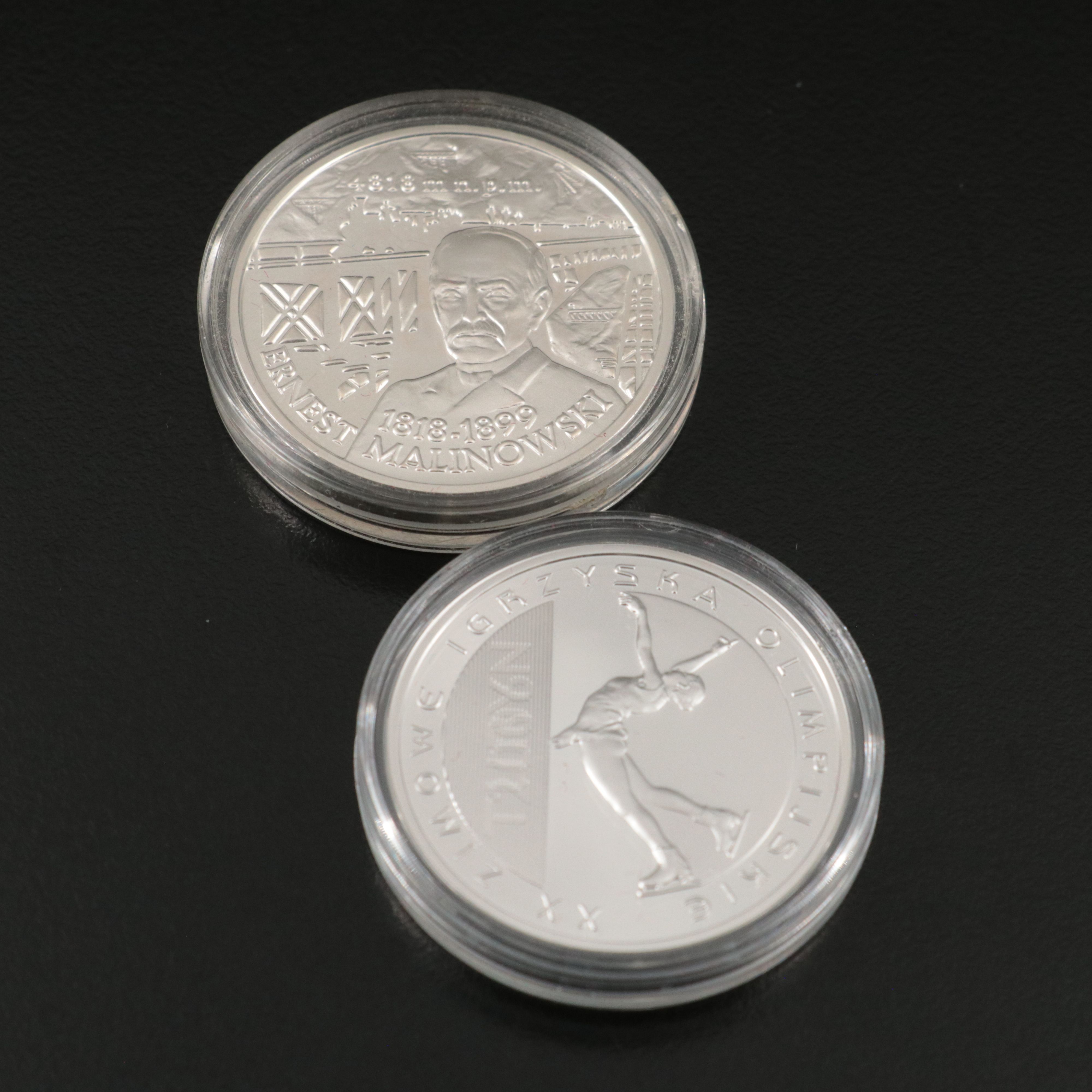 Five Different Poland Modern Commemorative Silver 10 Zt Coins