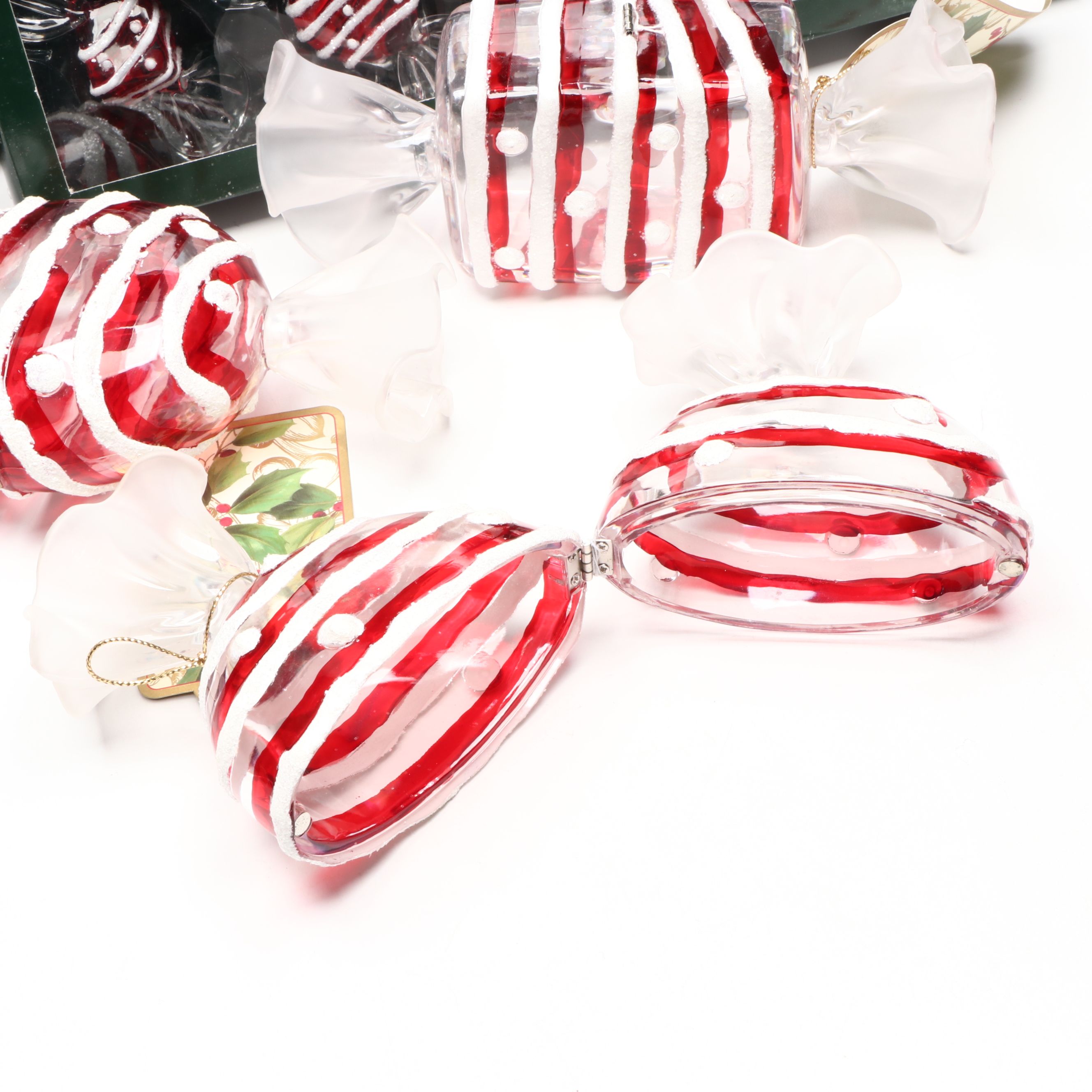 Department 56 Peppermint Candy String Lights with Lidded Boxes