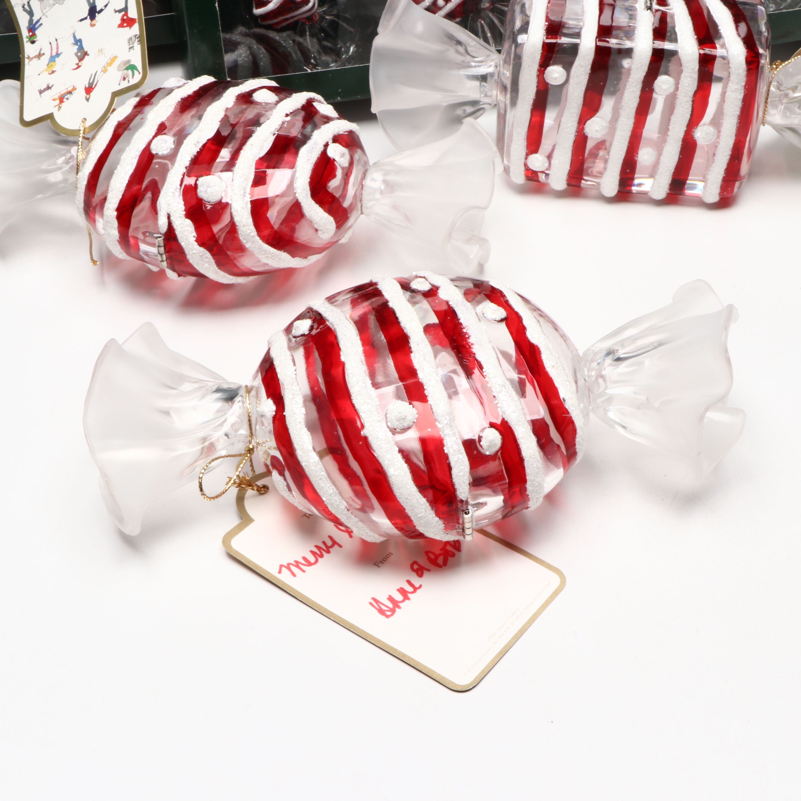 Department 56 Peppermint Candy String Lights with Lidded Boxes