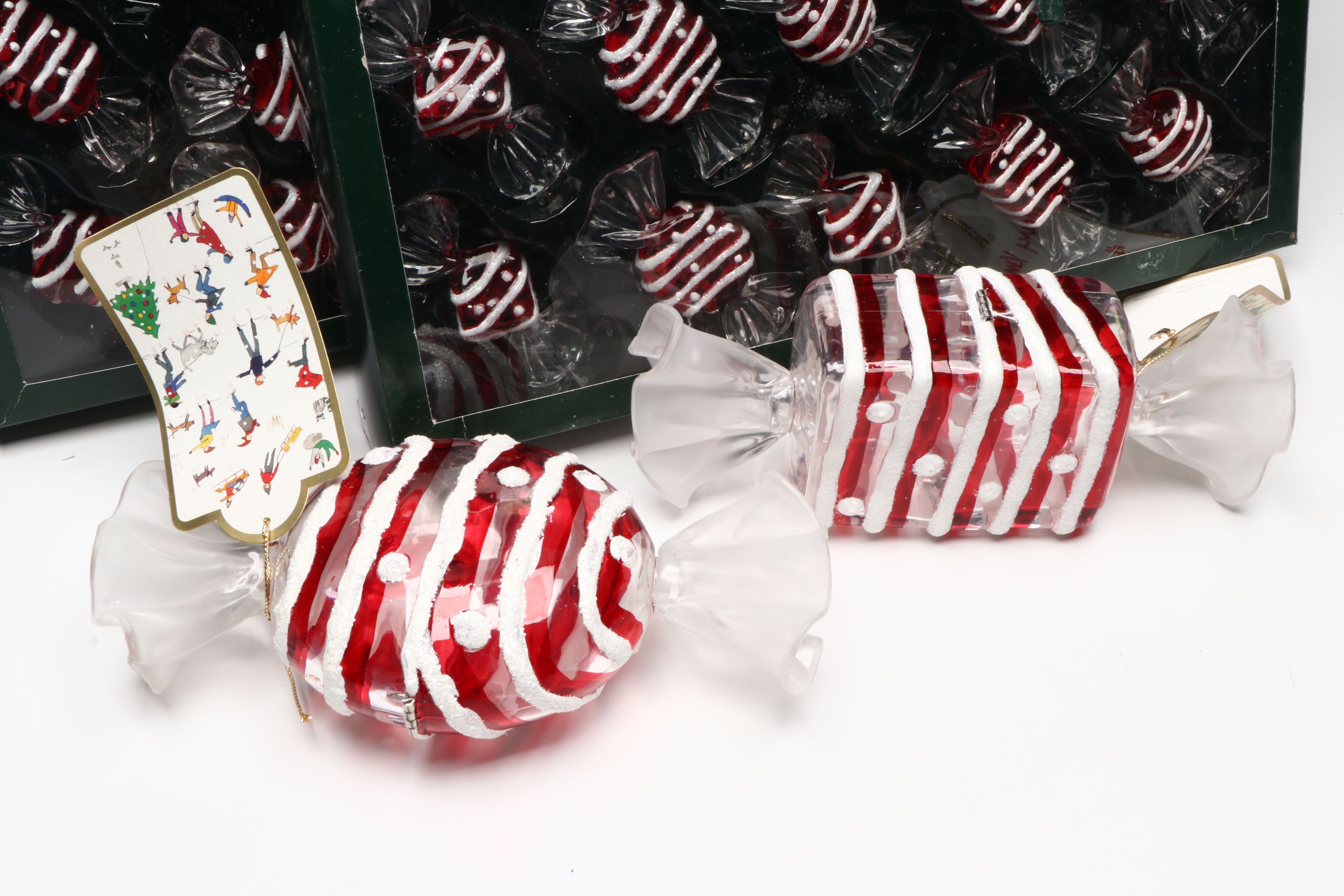 Department 56 Peppermint Candy String Lights with Lidded Boxes