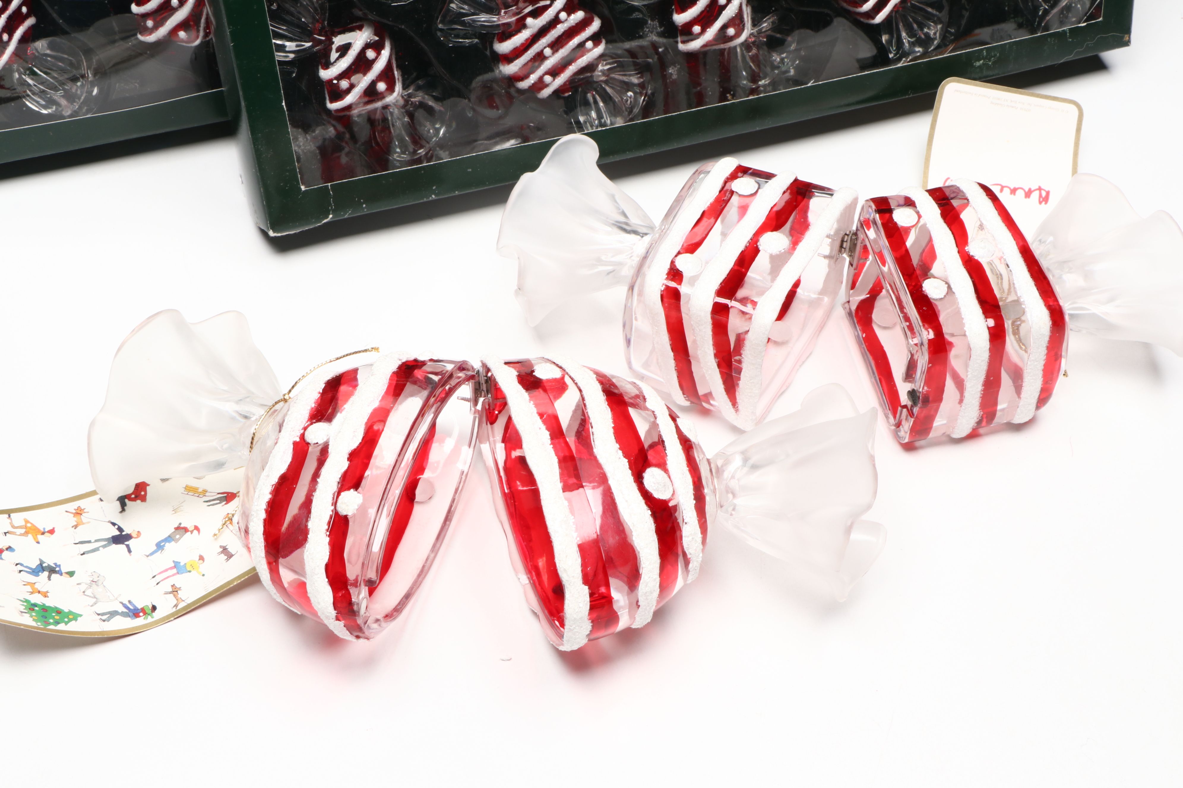 Department 56 Peppermint Candy String Lights with Lidded Boxes