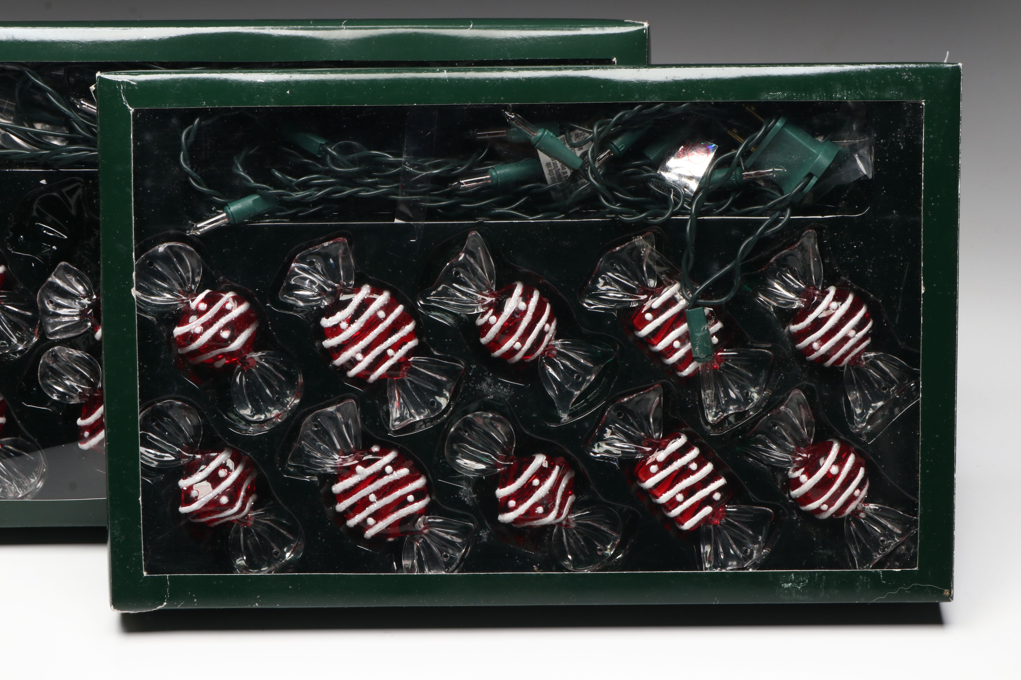 Department 56 Peppermint Candy String Lights with Lidded Boxes