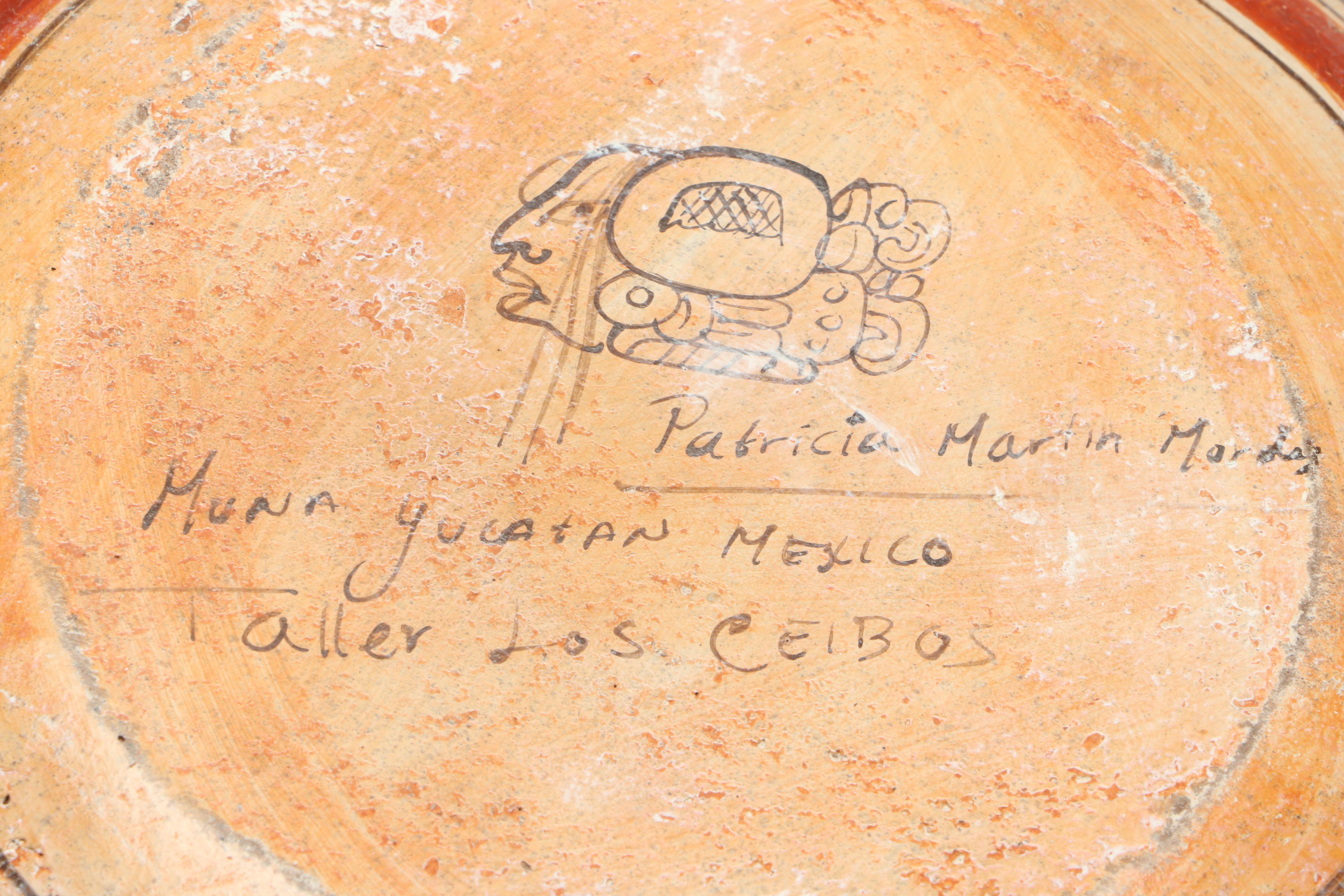 Patricia Martin Morales "Dioses Fumadores" Mayan Polychrome Ceramic Bowl