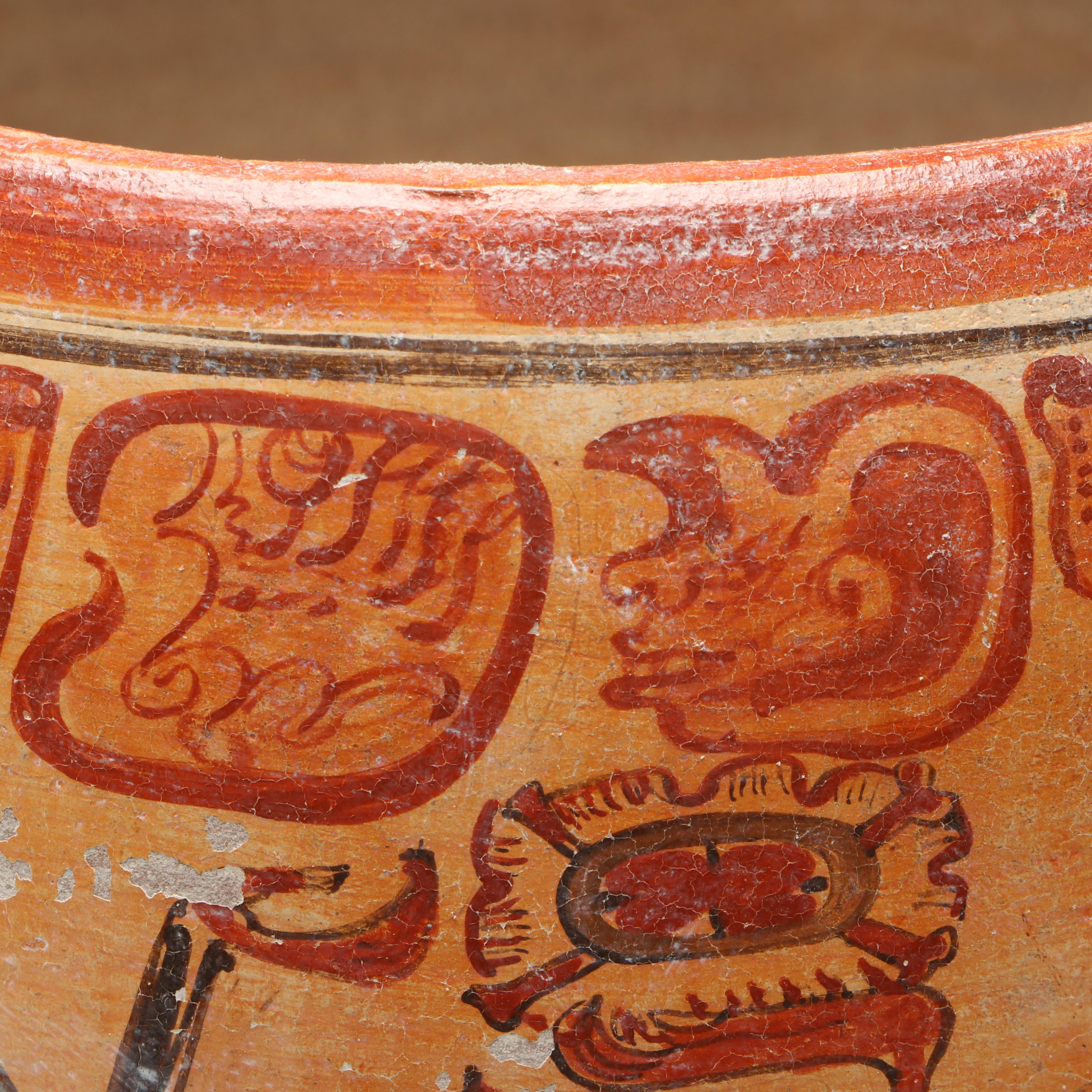 Patricia Martin Morales "Dioses Fumadores" Mayan Polychrome Ceramic Bowl