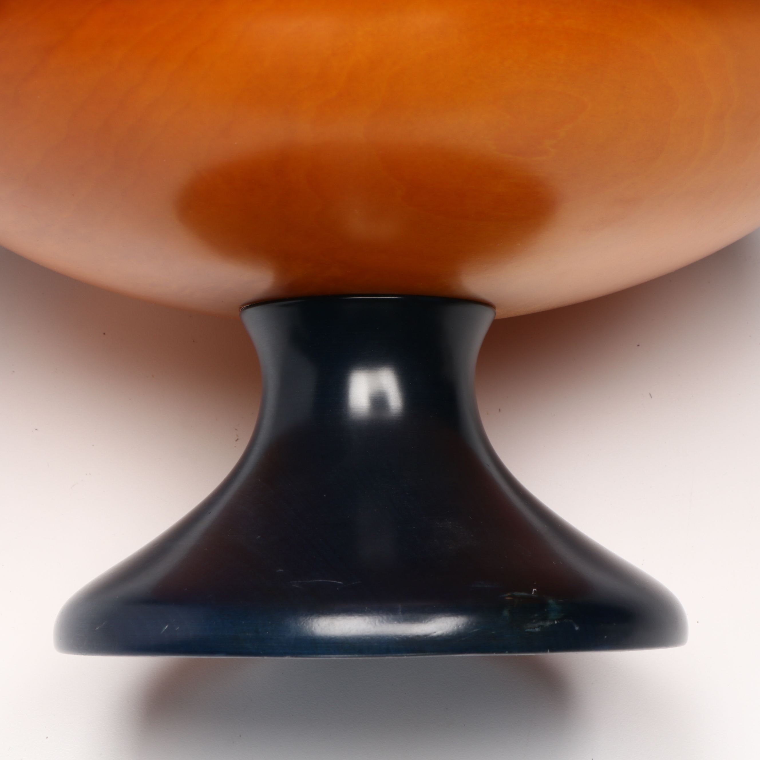 Manzoni Pietro Italian Carved Wood Footed Bowl